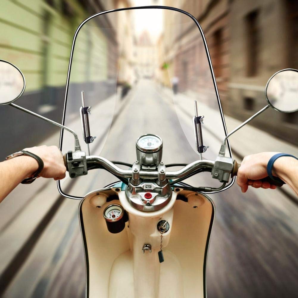 Universal Motorcycle Windshield Extension - Wind Deflector for Scooters & Bikes - Ride Comfort