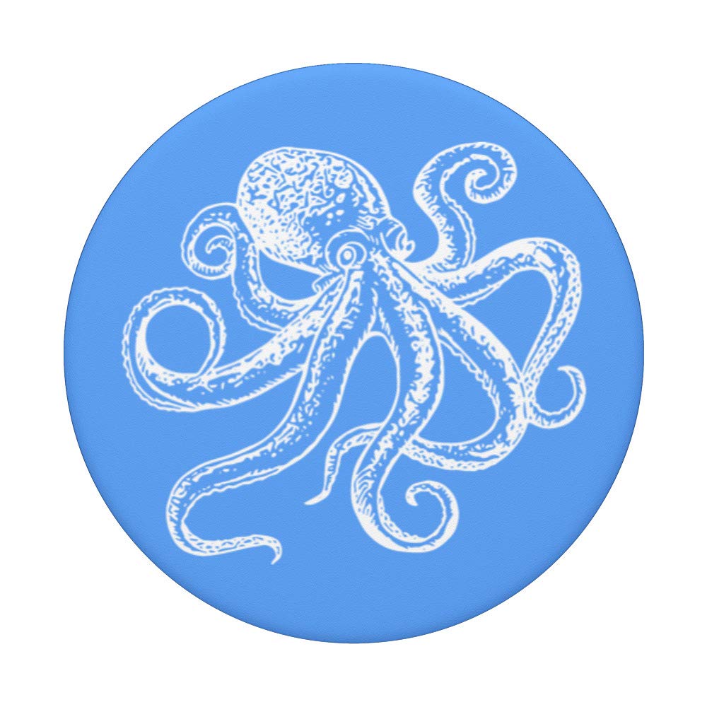 Blue and White Octopus Sea Monster Plush Toy - Perfect for Kids' Room Decor, Birthday Gifts & Ocean-Themed Parties