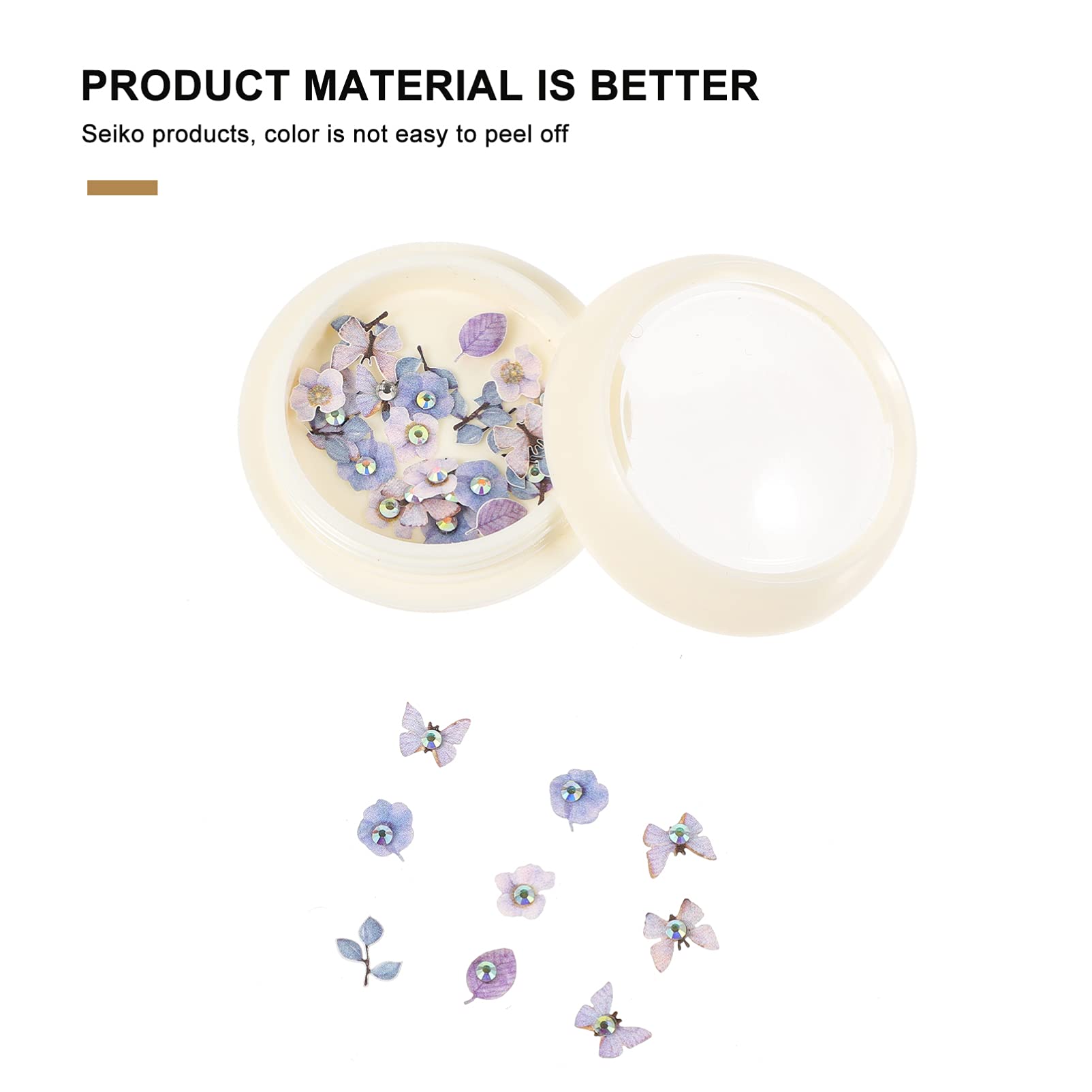 Beaupretty Premium Nail Art Flowers - 2 Box Set of Durable Nail Decorations for Manicure | Perfect for DIY Nail Design, Bridal Nails, and Salon Nail Art