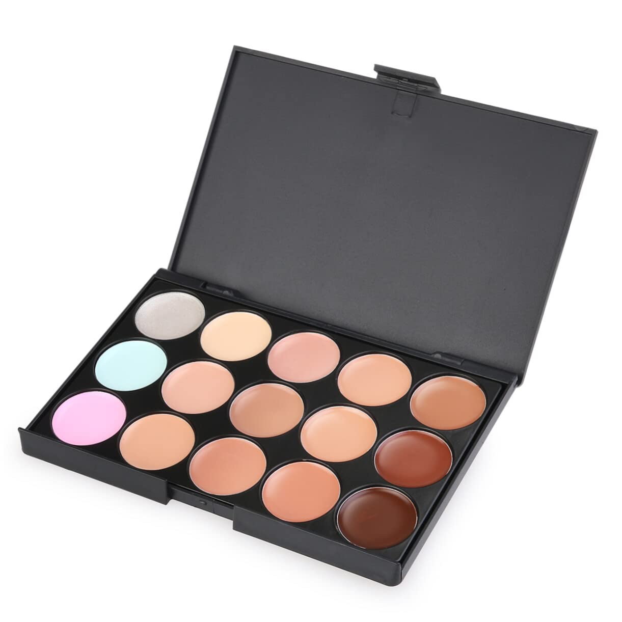 Minkissy 15 Color Makeup Concealer Set - Full Coverage Foundation & Cream Concealer with Brush for Flawless Skin | Perfect for Daily Use, Contouring, and Professional Makeup