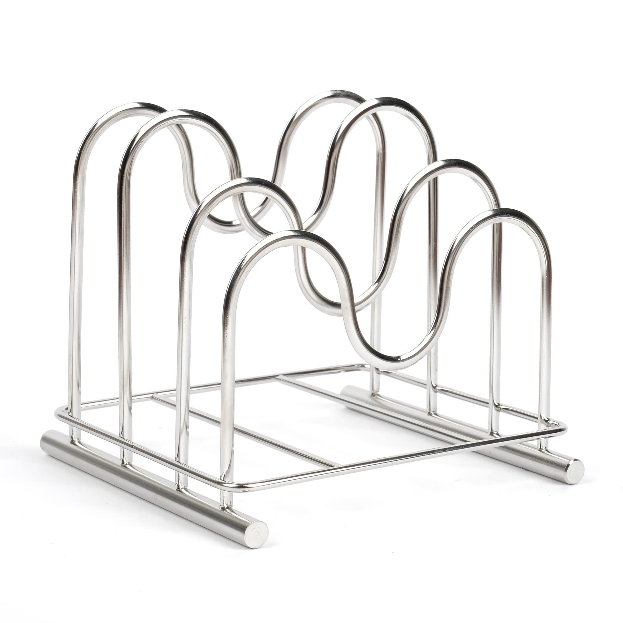 Premium 304 Stainless Steel Wire Cutting Board Holder - 3-Tier Kitchen Organizer Rack for Countertop Storage | Perfect for Small Spaces & Clutter-Free Kitchens