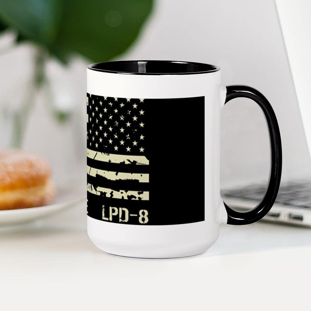USS Dubuque 15 oz (444 ml) Ceramic Coffee Mug - Navy Ship Themed Gift for Veterans & Military Enthusiasts - Perfect for Home, Office & Military Reunions
