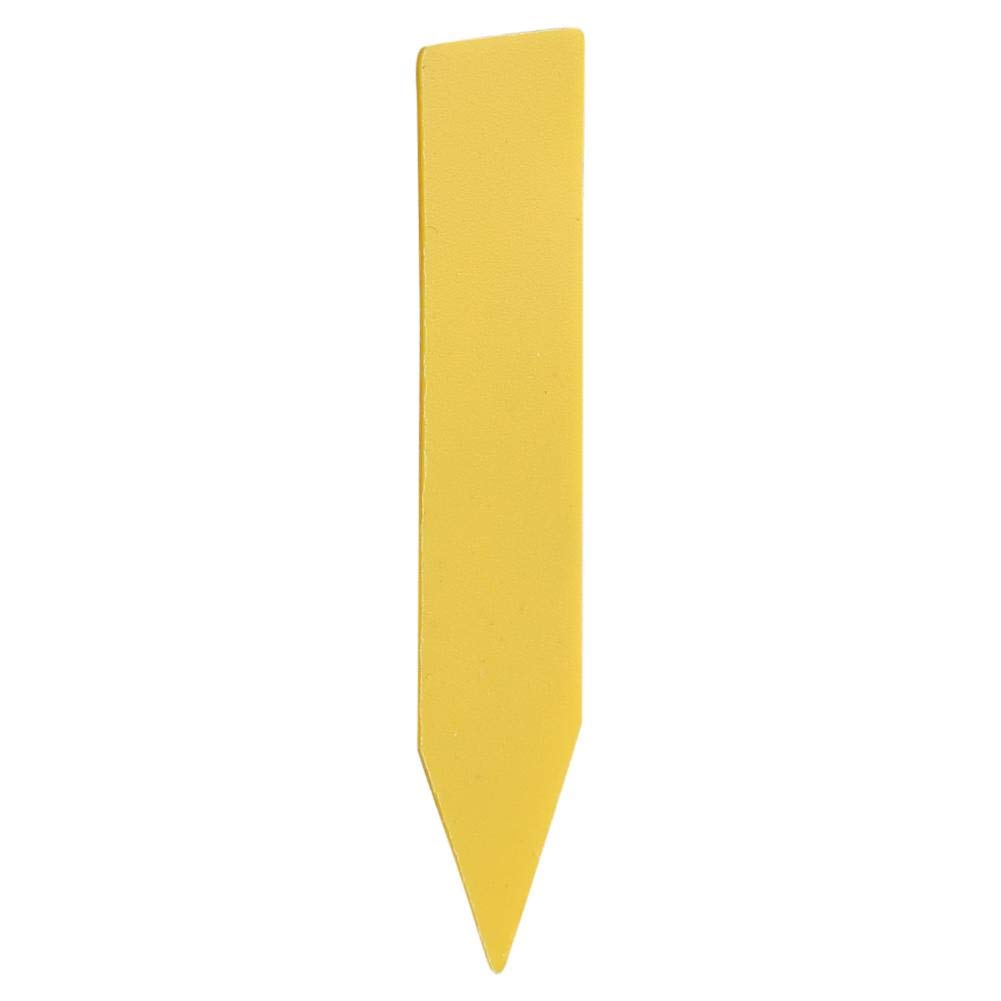 100 Pcs Yellow Plastic Plant Name Tags - 5x1cm Garden Markers for Farmland, Pots & Gardening Supplies - Perfect for Organizing Herbs, Vegetables & Flowers