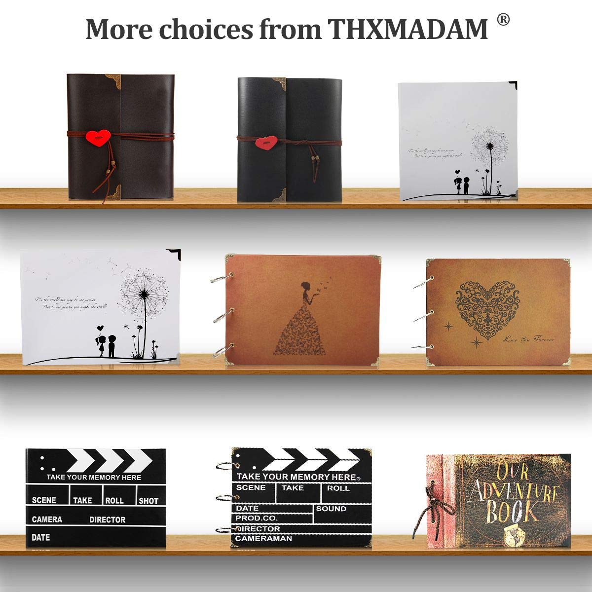THXMADAM Black Scrapbook Paper 26.5x18.5CM (10.6