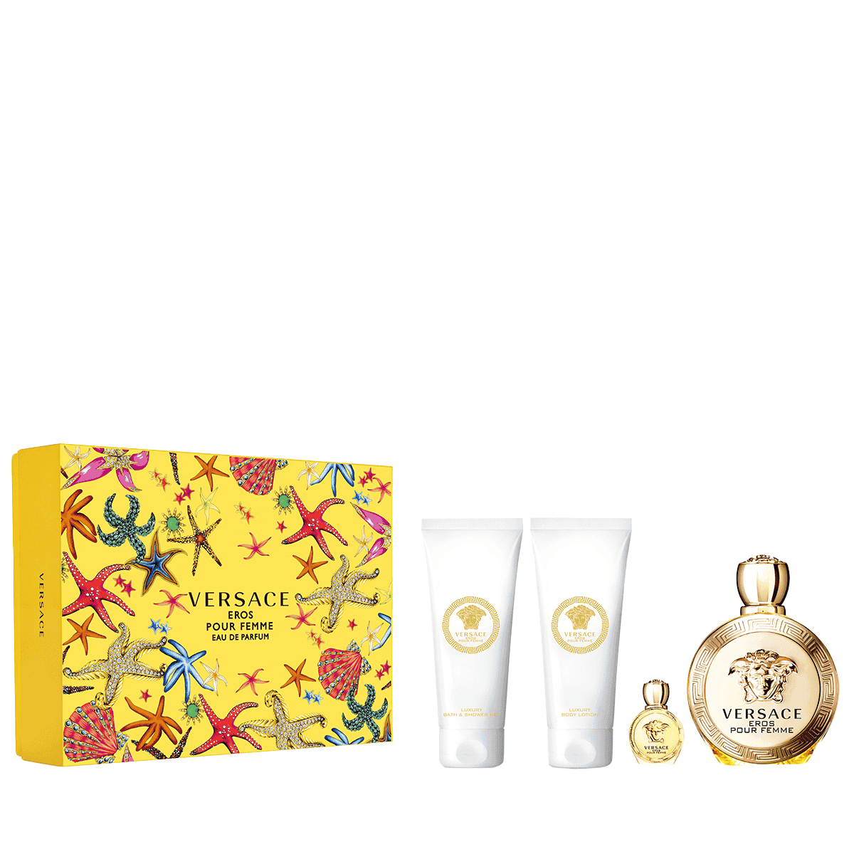 Eros Pour Femme 4 Piece Eau de Parfum Gift Set - 100ml Perfume for Women - Romantic Date Night & Special Occasion Fragrance