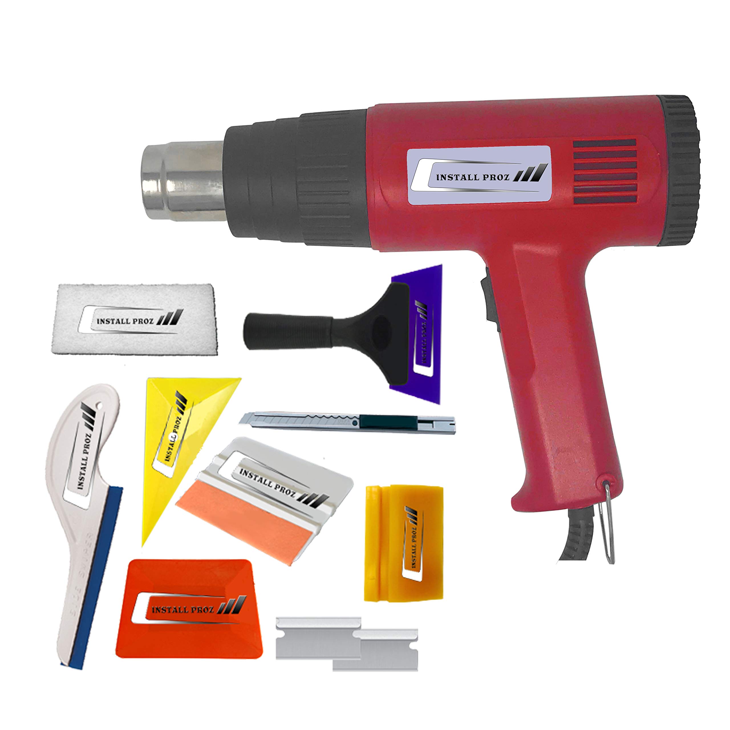 1500W Industrial Heat Gun with Tint Tool Kit - Professional Heavy Duty Heat Gun for Shrink Wrapping, Paint Stripping, Thawing Pipes & DIY Projects