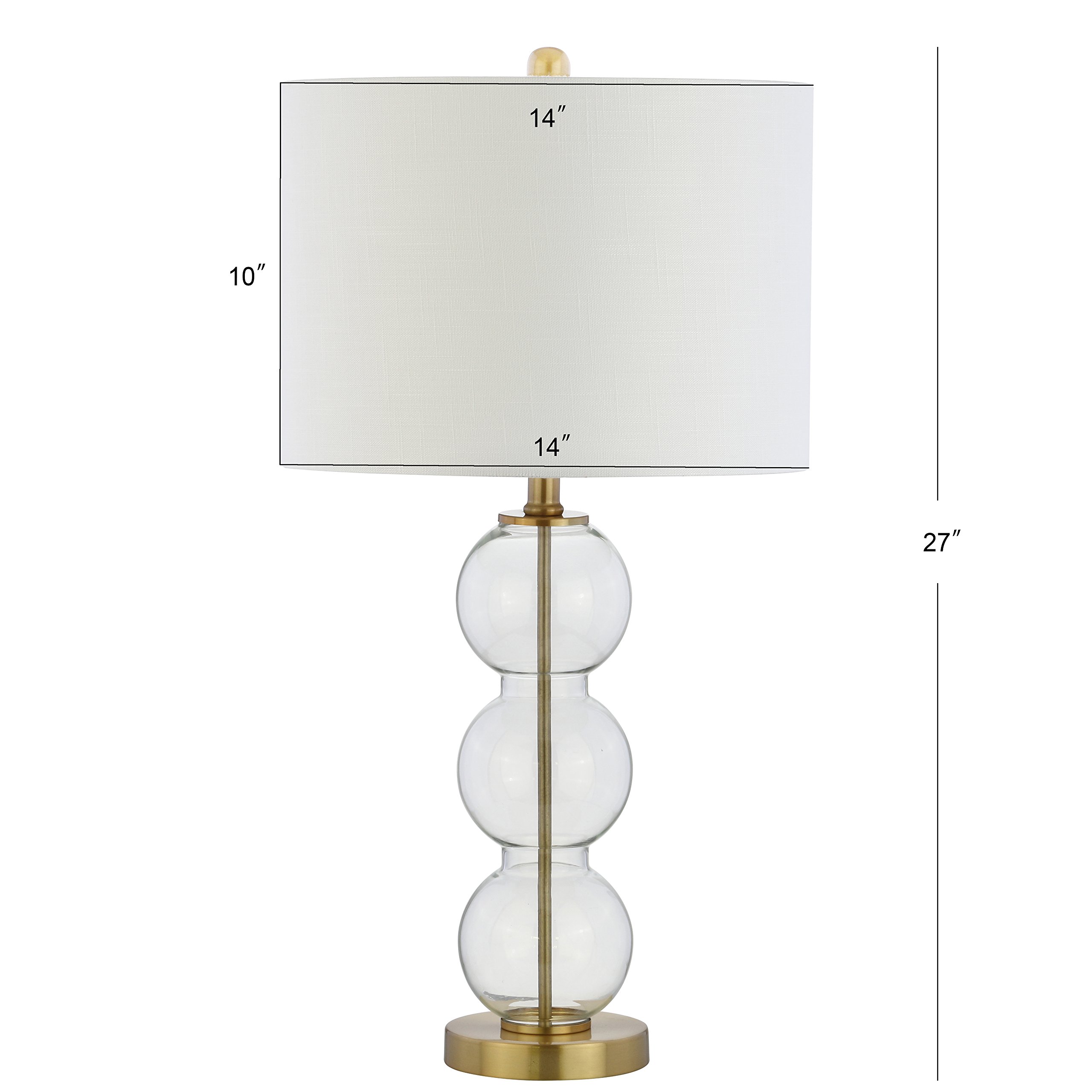 Jonathan Y JYL1070A-SET2 Set of 2 Modern Glass Triple-Sphere LED Table Lamps - 27