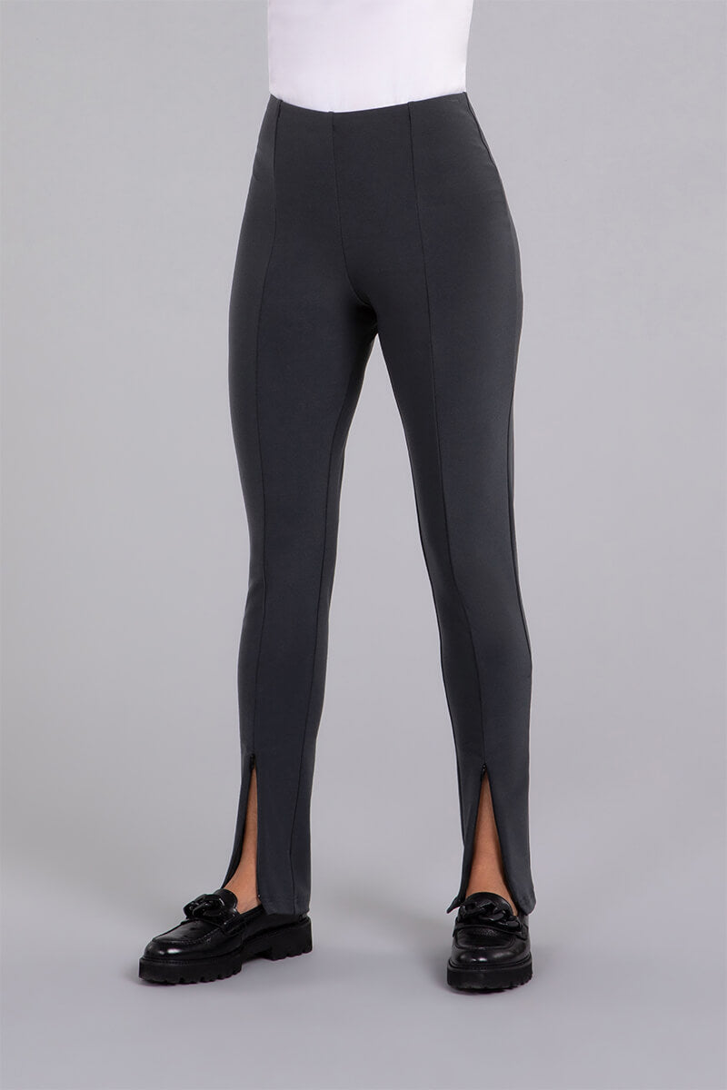 Invisible Zip Narrow Pant for Women - Slim Fit Stretch Ankle Pants in Graphite | Office Wear, Business Casual & Travel Outfits