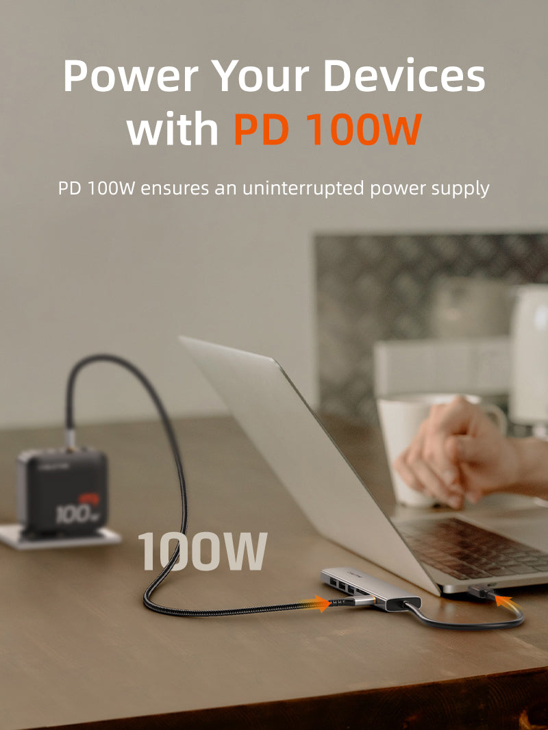 Ultra Slim Aluminum 7-in-1 USB C Hub with 4K HDMI, USB 3.0, SD/TF Card Reader - Compatible with MacBook Pro, Air, iPad Pro & More - Perfect for Home Office, Travel & Multi-Screen Workstations
