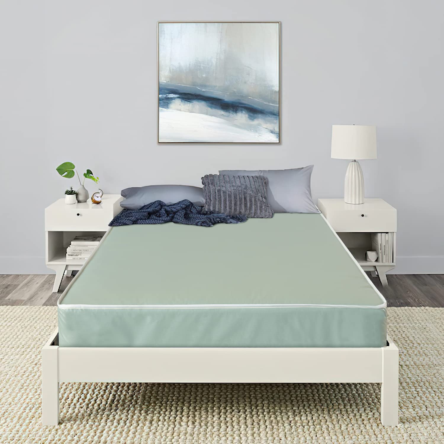 8-Inch Firm Double-Sided Waterproof Vinyl Innerspring Mattress - Fully Assembled, Back Support, Full XL Size | Ideal for Guest Rooms, Dormitories & Small Apartments