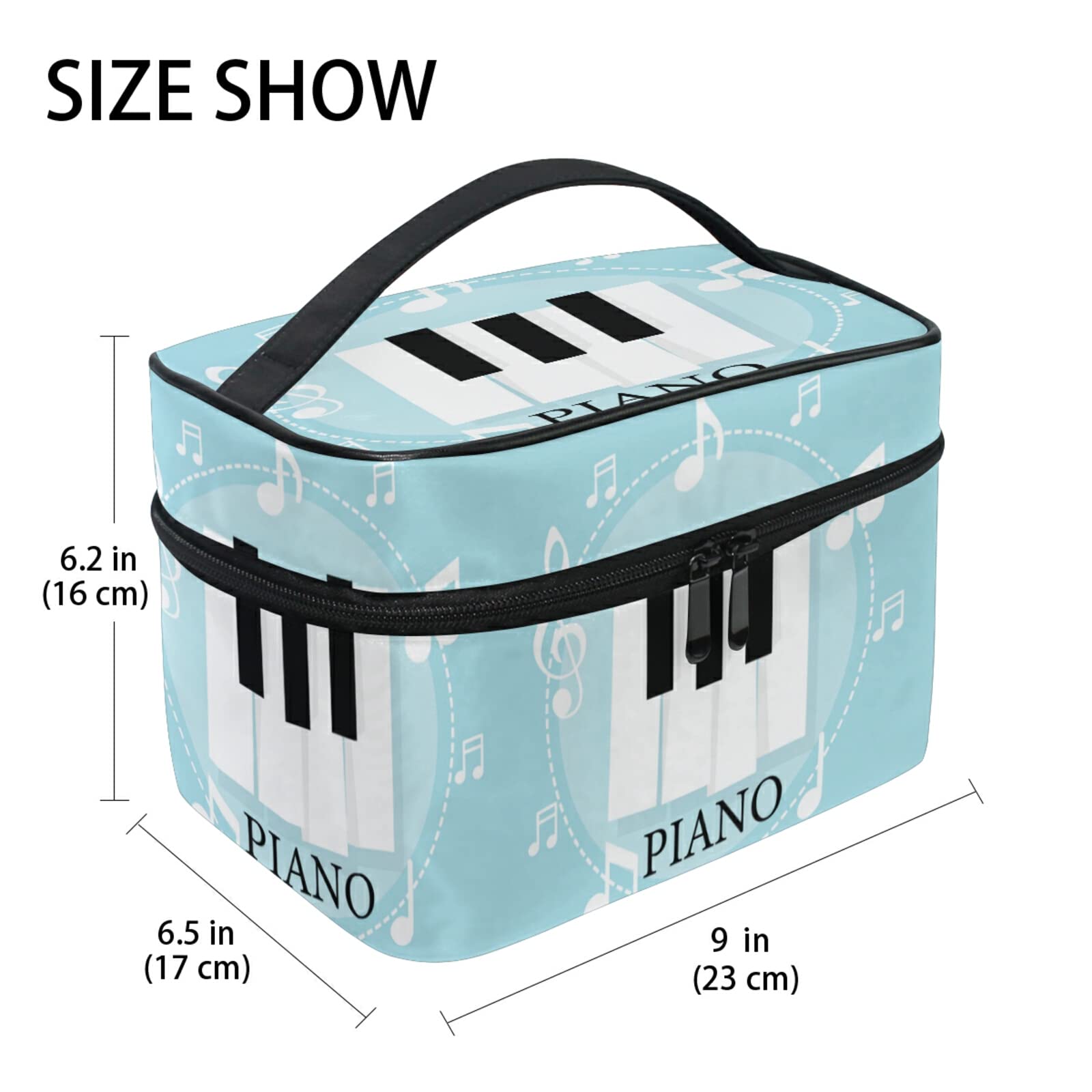 Stylish Piano Keyboard Makeup Bag for Women - Waterproof Cosmetic & Toiletry Travel Organizer - Perfect for Travel, Gym, and Daily Use