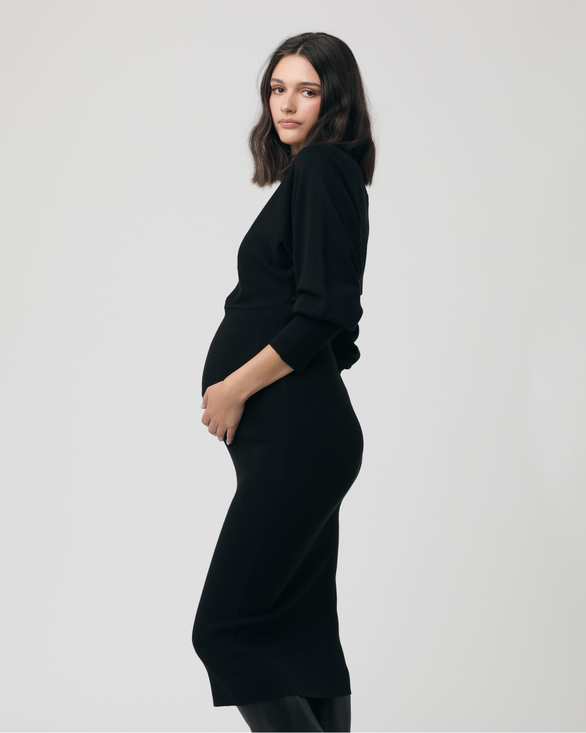Sloane Knit Dress for Women - Soft Stretch Black Casual Dress for Everyday Wear | Perfect for Office, Date Night & Weekend Outfits