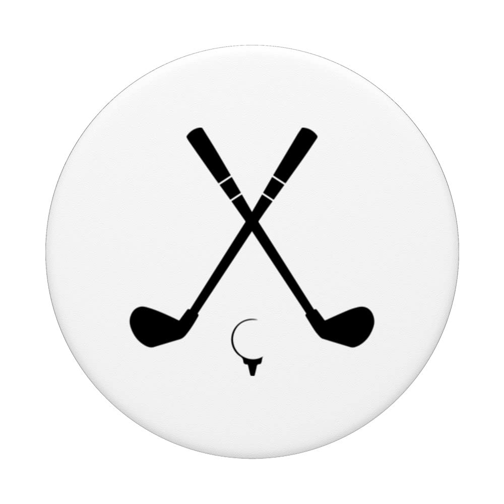 Premium Crossed Golf Clubs PopSocket - Swappable PopGrip for Golf Enthusiasts | Perfect for Golf Bags, Phones & Accessories | Ideal Gift for Golf Lovers
