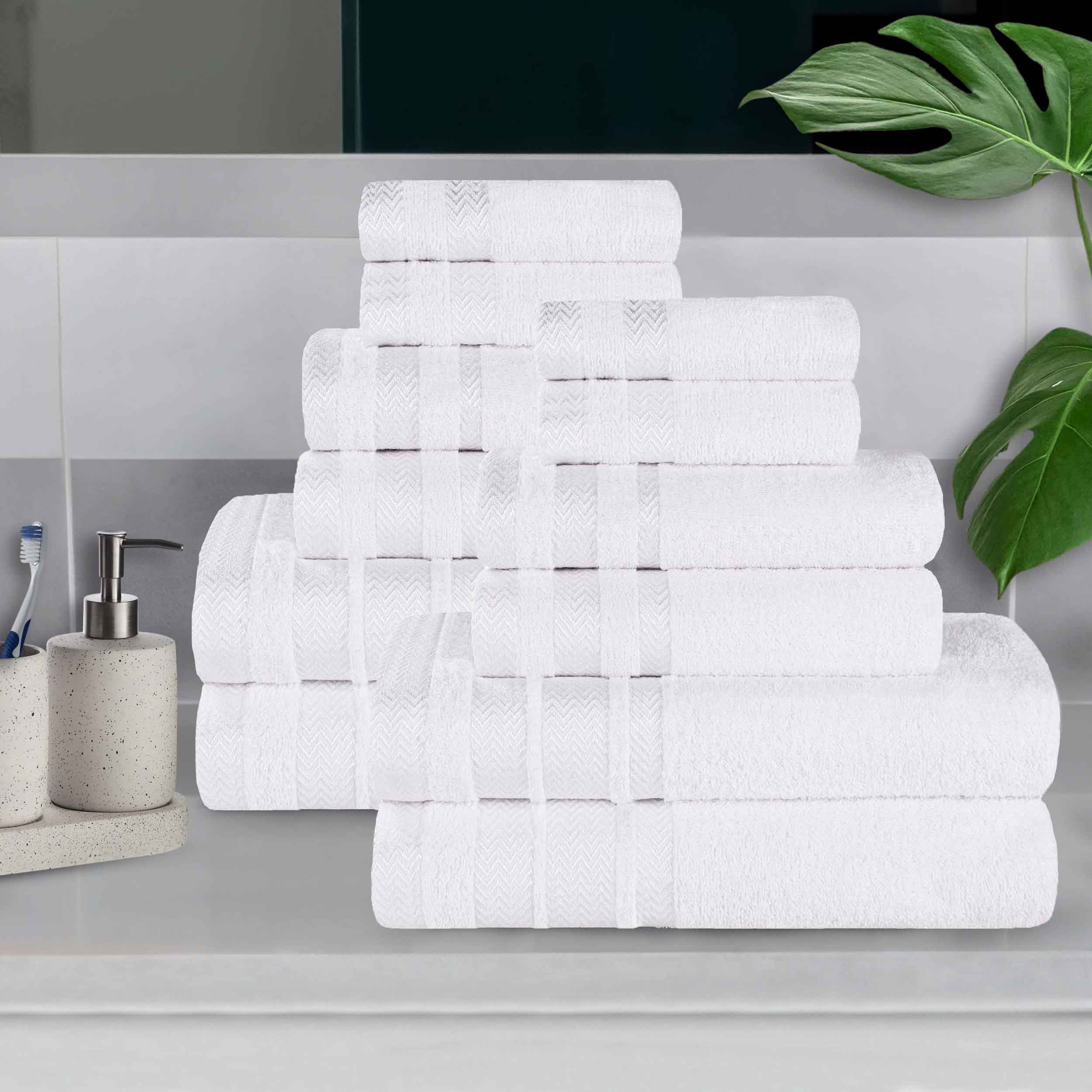 Premium 12-Piece Cotton Towel Set - Medium Weight, Soft & Absorbent Bath Towels for Spa, Gym & Everyday Use