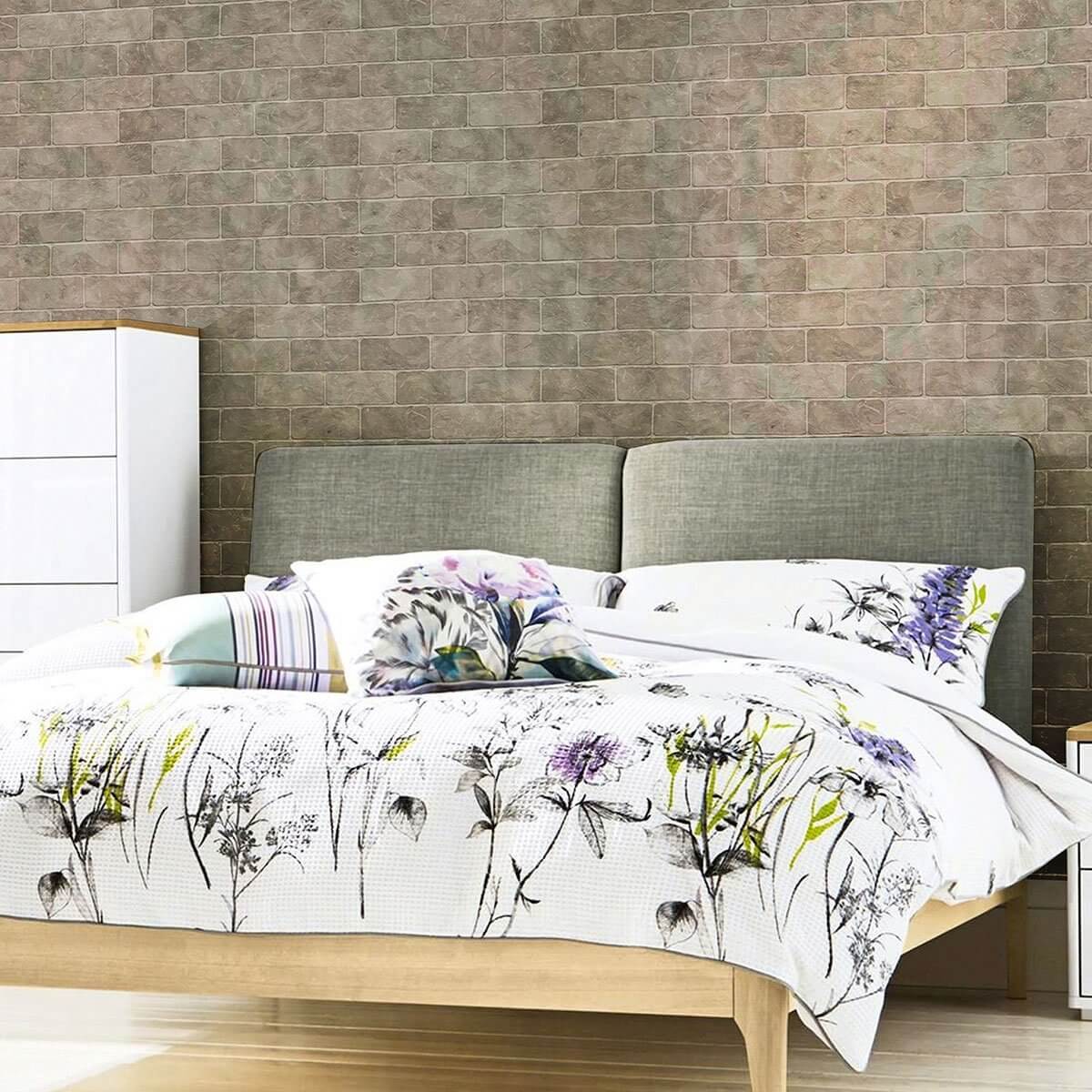 Charcoal Brick Peel and Stick Removable Wallpaper - Self-Adhesive Faux Brick Wall Covering for Home Decor, Accent Walls & DIY Projects