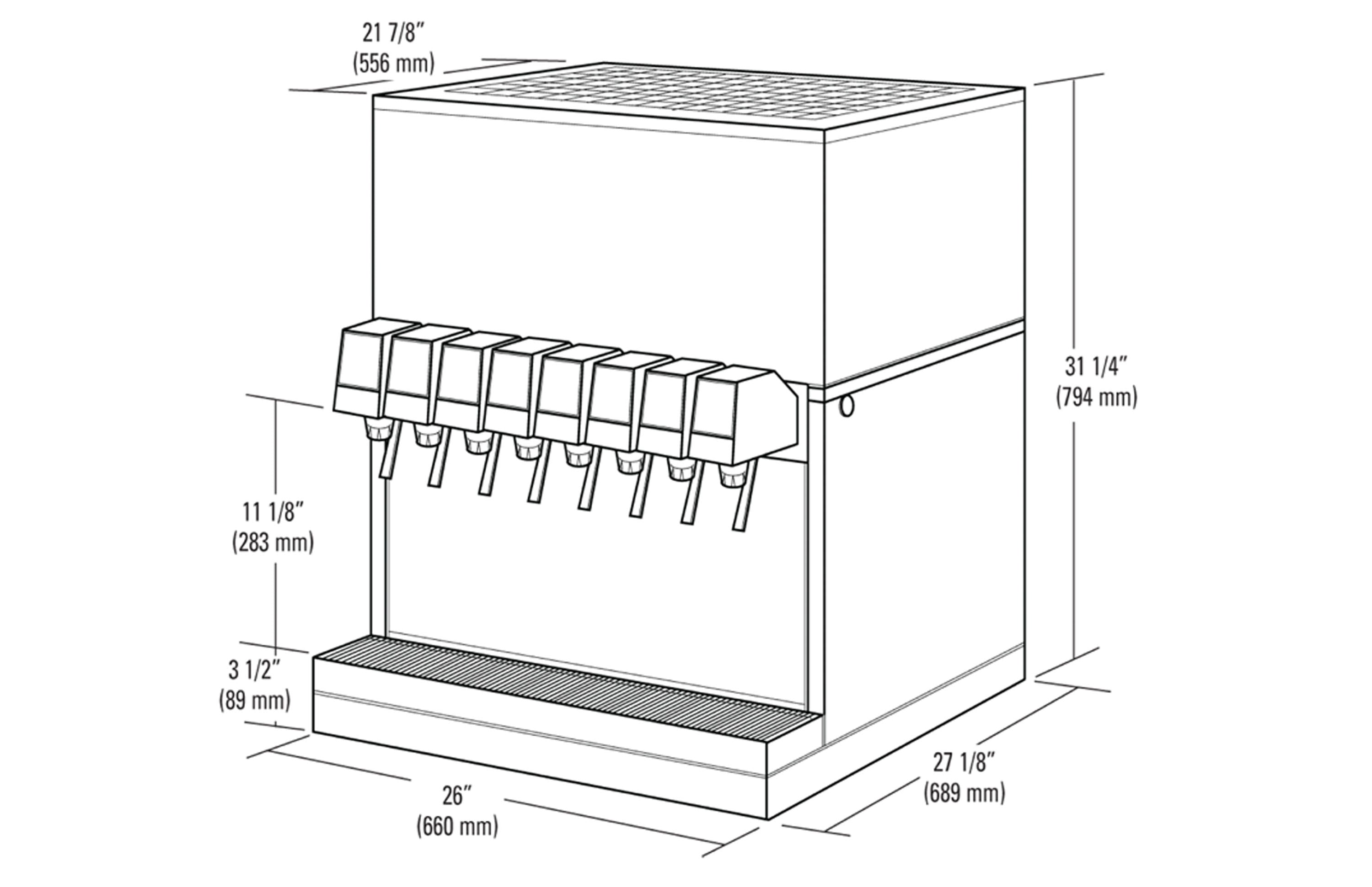 Lancer Counter Electric High Performance 8-Valve Model 2500 Beverage Dispenser - Fast Free Shipping for Restaurants, Bars & Catering Events