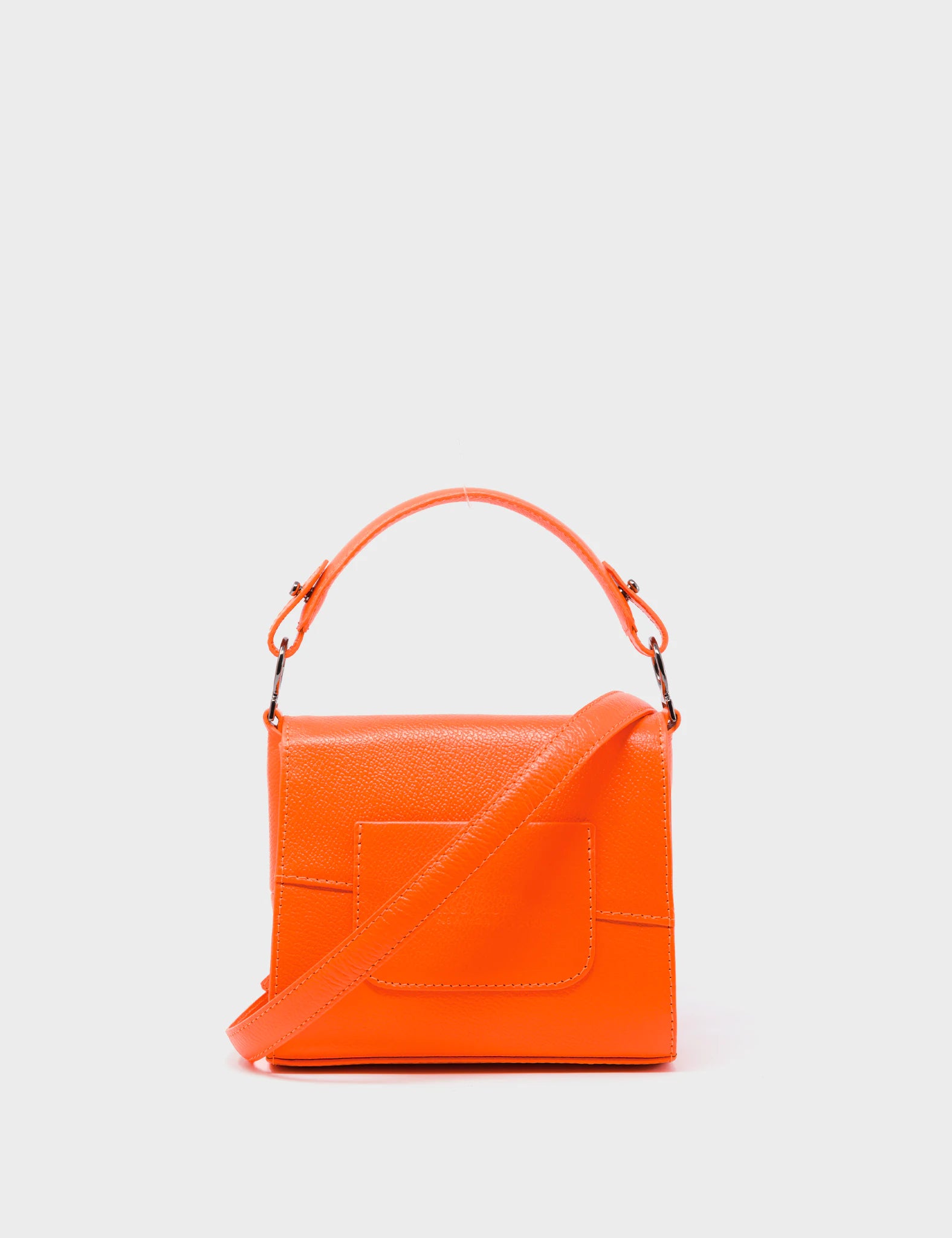 Anastasio Micro Crossbody Handbag - Neon Orange Genuine Leather with Eye Embroidery Design | Perfect for Women's Daily Use, Parties, and Travel Accessories
