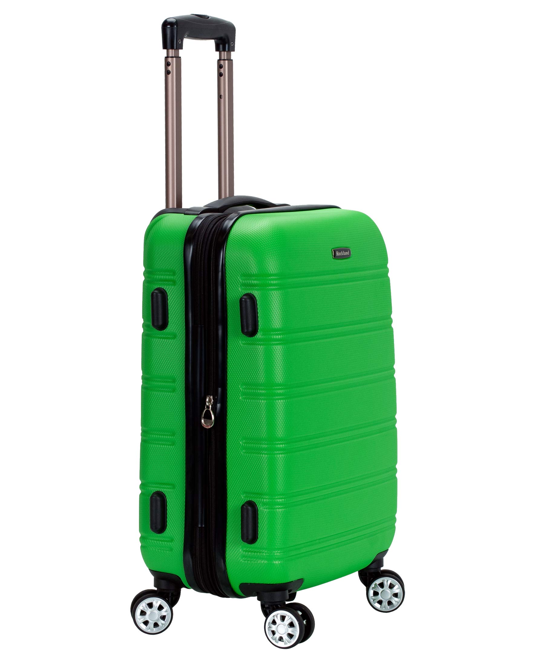 Rockland Melbourne 20-Inch Expandable Hardside Spinner Luggage, Green Carry-On Suitcase - Perfect for Air Travel, Business Trips & Weekend Getaways