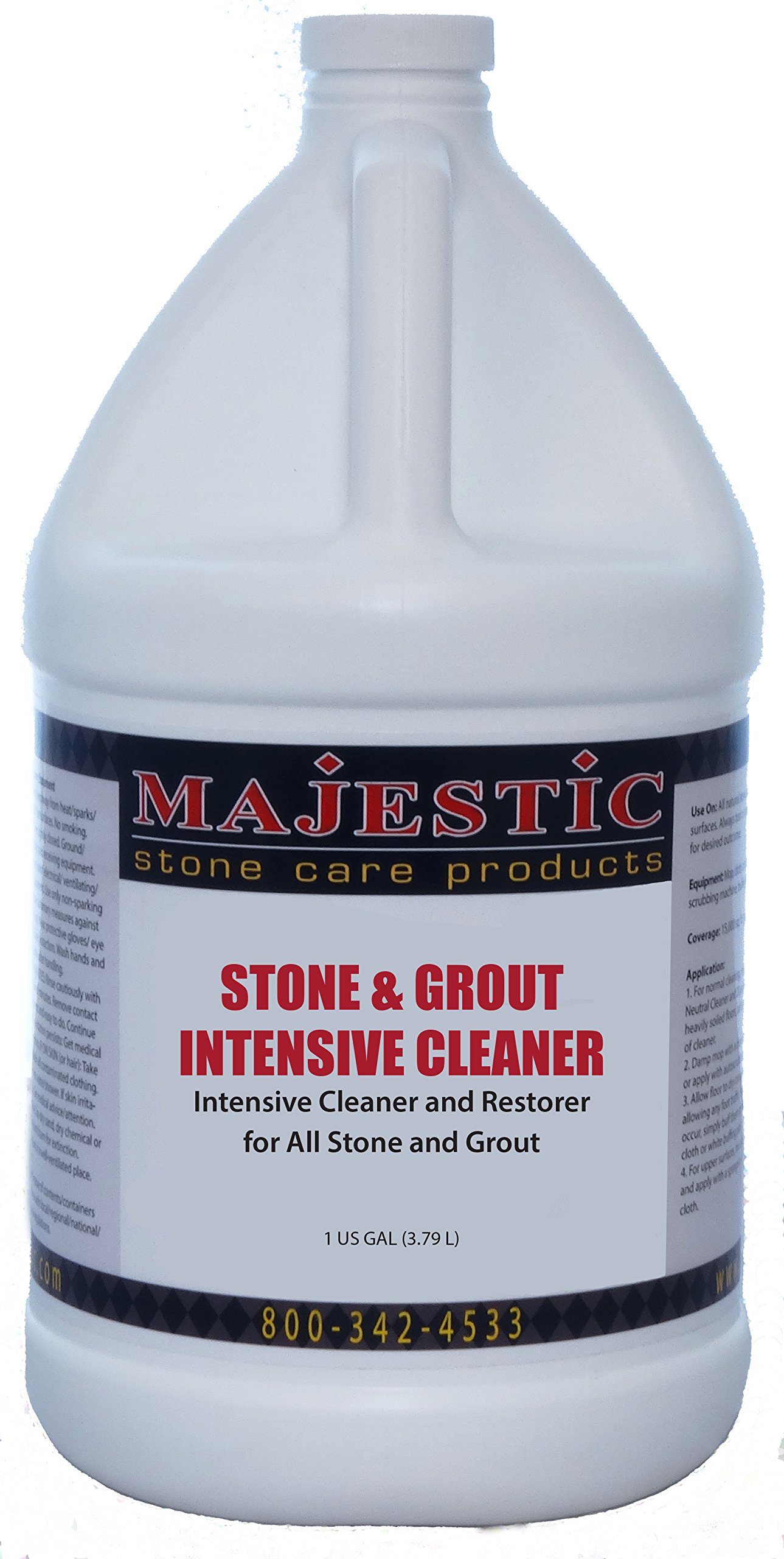 Stone & Grout Intensive Cleaner - Heavy Duty Deep Cleaning for Tile, Marble & Natural Stone - 1 Gallon - Perfect for Bathrooms, Kitchens & High-Traffic Areas