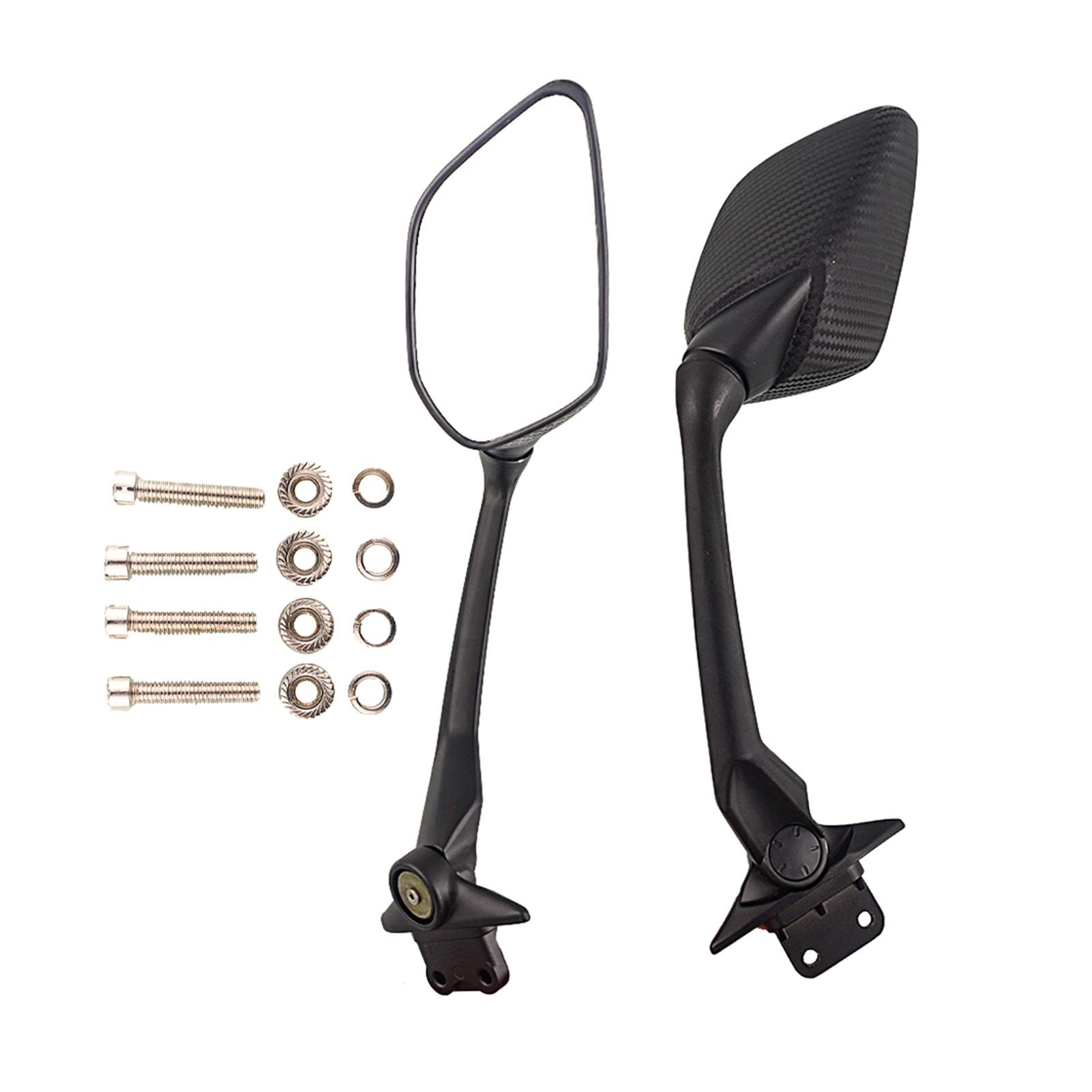 Carbon Fiber Motorcycle Rear View Mirrors for Yamaha TMAX 530 (2012-2014) - Durable Side Mirrors for Enhanced Safety & Style - Perfect for City Commuting & Highway Riding