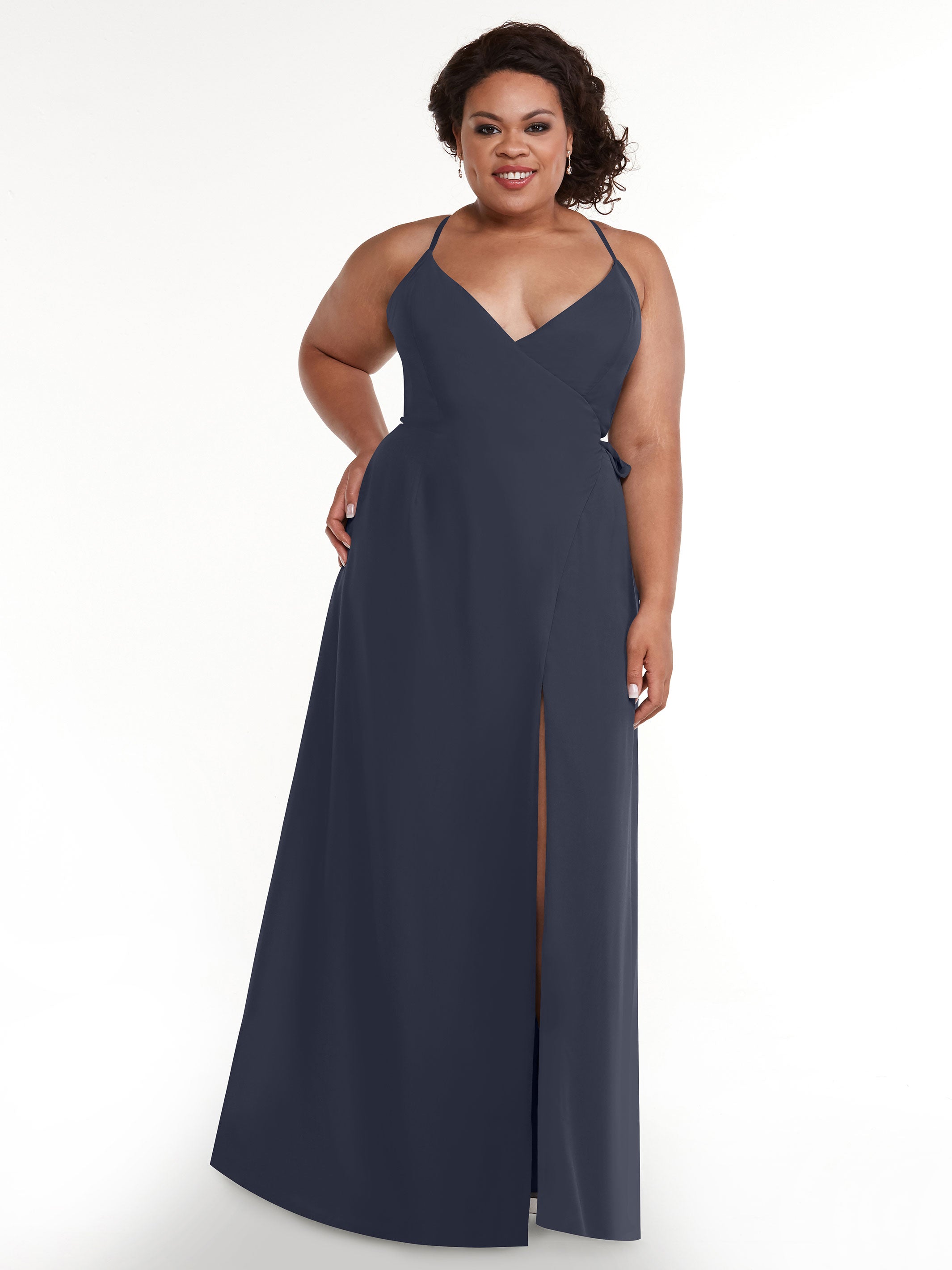 Elegant 80171 Sheath Chiffon Bridesmaid Dress with Adjustable Self-Tie Waist Sash - Perfect for Weddings, Formal Events & Special Occasions