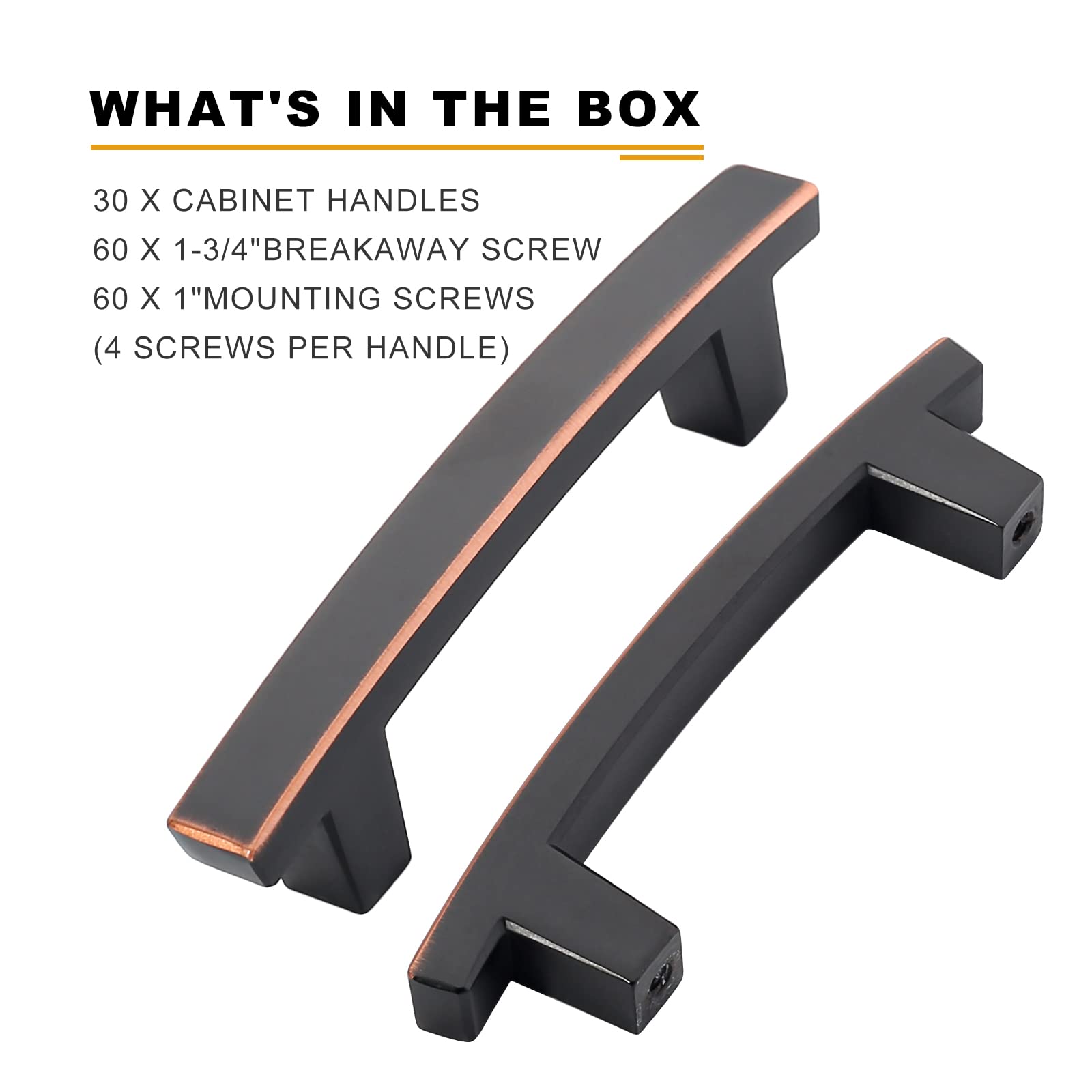 AOOTOCH 30 Pack Oil Rubbed Bronze Cabinet Pulls - 5 Inch Hole Center Kitchen Cabinet Handles & Drawer Hardware for Dresser, Cupboard & Home Renovation - Perfect for Modern Farmhouse, Rustic & Vintage Style Kitchens