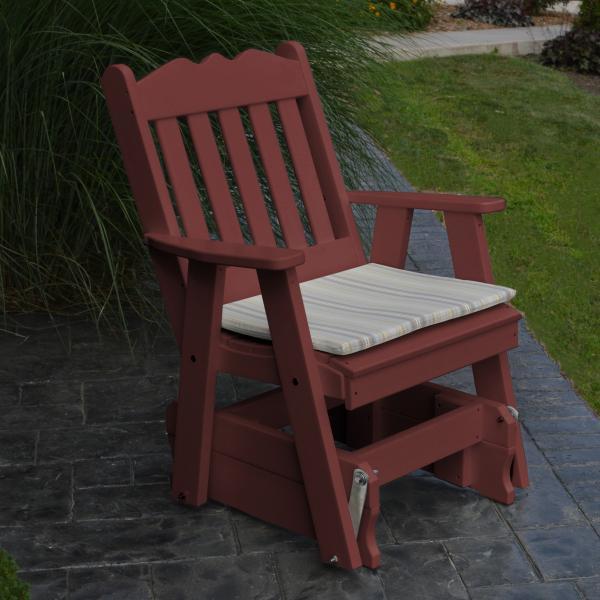 Premium A & L Furniture Poly Royal English Gliding Chair - Comfortable Rocking Recliner for Nursery, Living Room & Bedroom - Perfect for Breastfeeding, Relaxing & Home Decor