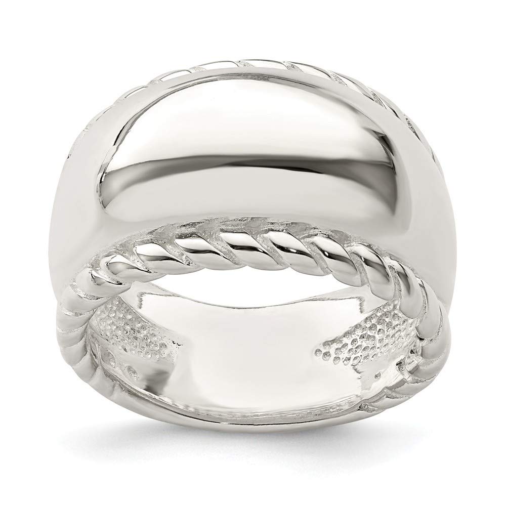 925 Sterling Silver Twisted Dome Stacked Ring Set for Women - Adjustable Sizes 6/7/8 - Elegant Everyday Jewelry for Work, Date Night & Special Occasions