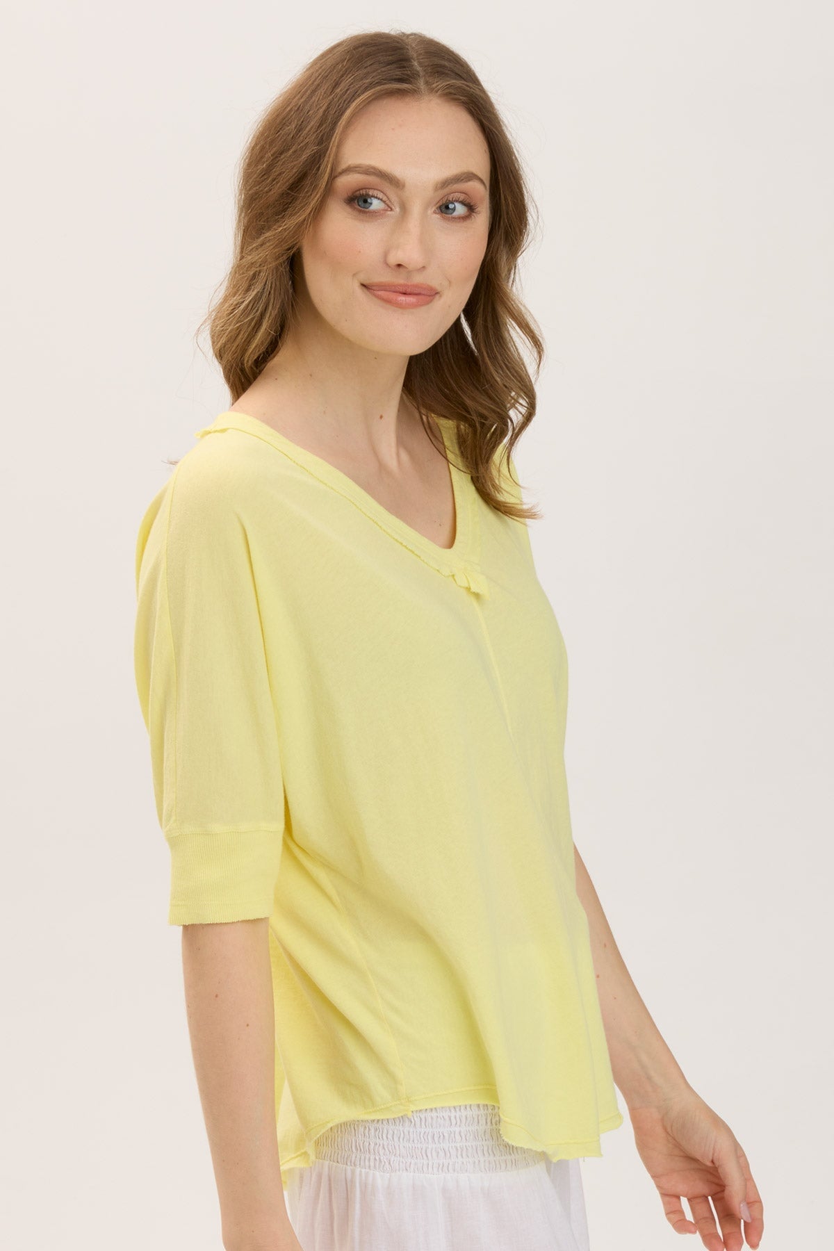 Gardiner Banded Sleeve Top 2.0 - Women's Fashion T-Shirt with Comfortable Elastic Sleeves | Perfect for Casual Wear, Workouts, and Everyday Outfits