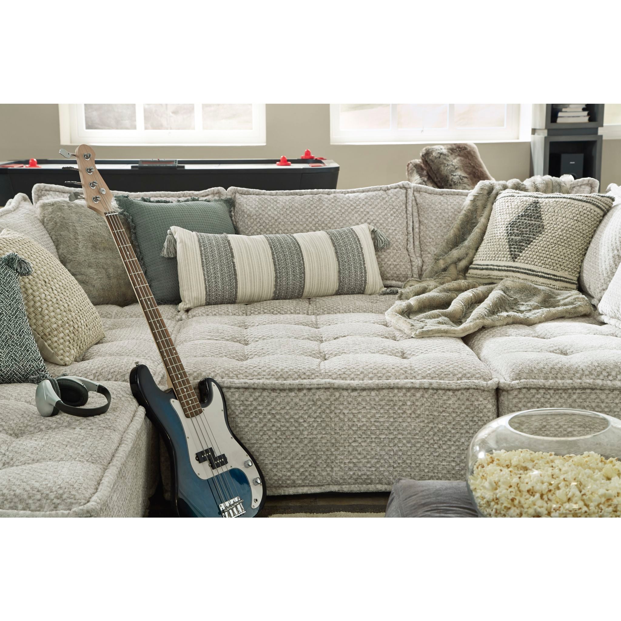 5-Piece Modular Sectional Sofa Set - Modern L-Shaped Couch with Reversible Chaise for Living Room, Family Room & Home Theater