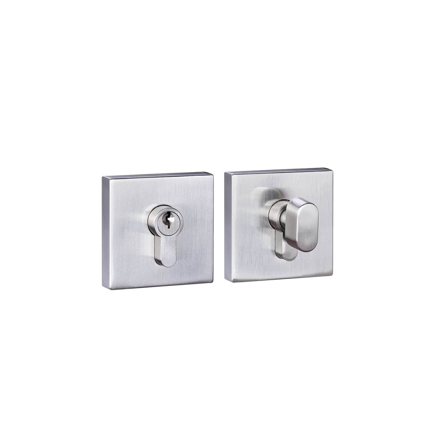 TOGU TG-DB-S001 Heavy Duty Square Contemporary Deadbolt Lock - Brushed Stainless Steel Front Entry Door Lock for Home Security | Ideal for Houses, Apartments & Office Doors