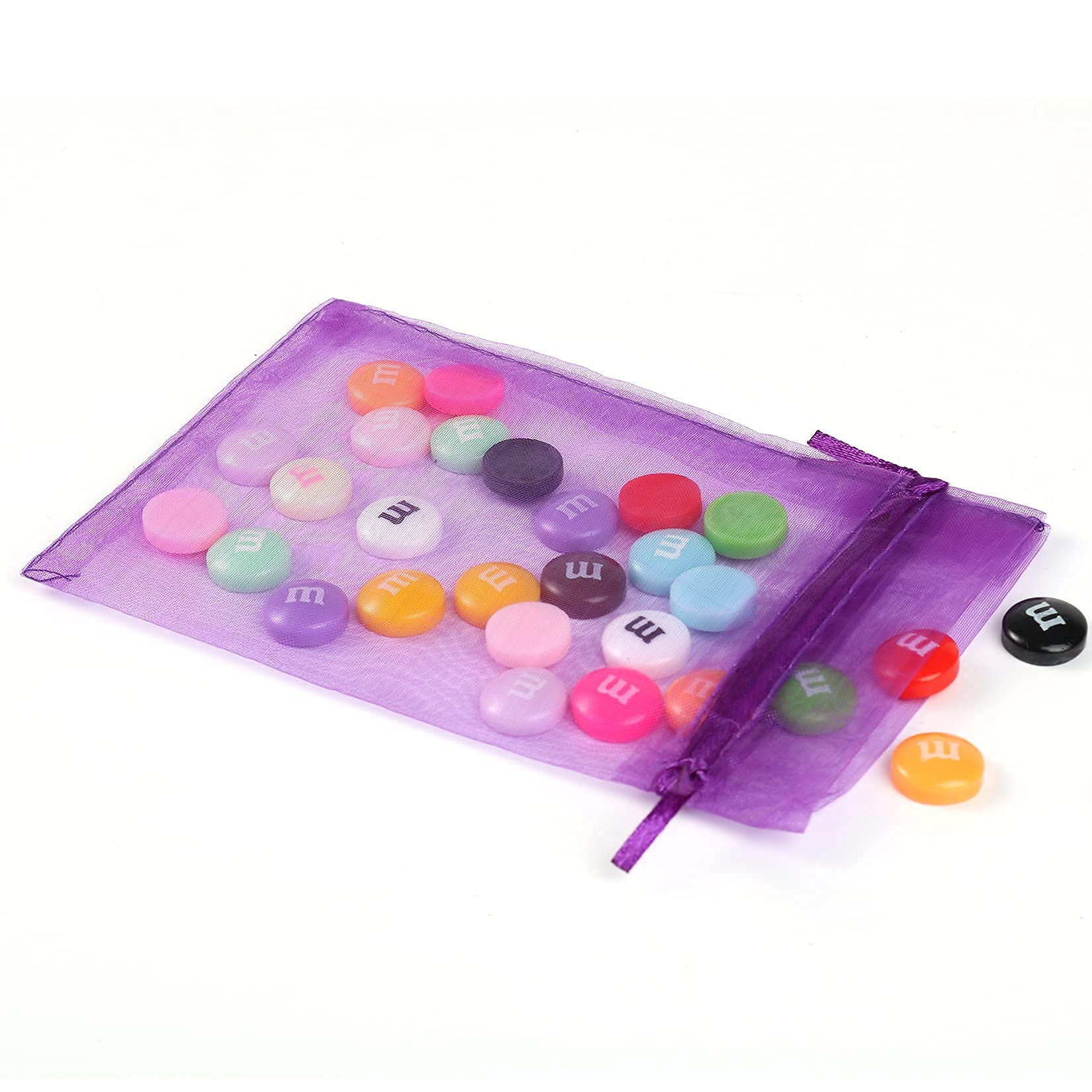 ANZNKU 50 Pack 4x6 Inch Premium Purple Organza Drawstring Bags for Wedding Favors, Party Gifts, Jewelry Packaging & Candy Treats - Christmas, Birthday, Baby Shower & Special Occasions