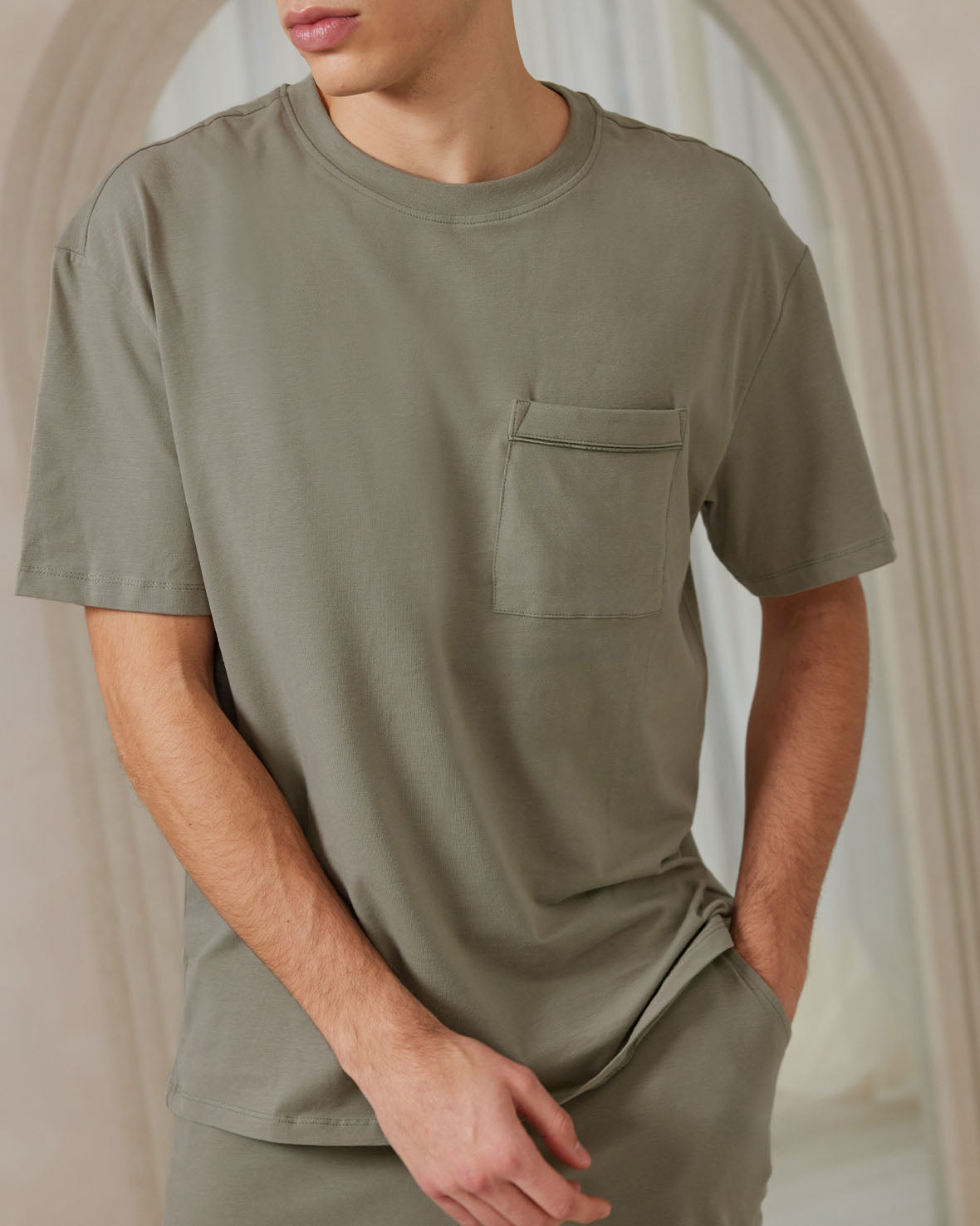 Organic Cotton Crew Neck Short Sleeve Pajama Set for Women - Soft & Breathable Sleepwear - Perfect for Summer Nights & Lounge Wear