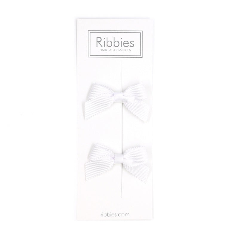 Lauren Bow White Pair - Elegant Hair Accessories for Women, Perfect for Weddings, Parties & Everyday Style