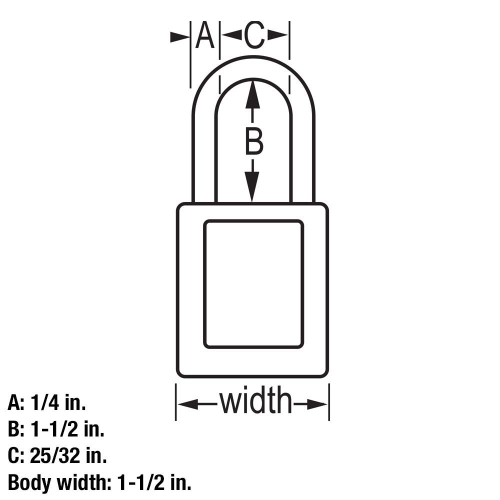 Master Lock MLK410RED Danger Red Safety Padlock - Heavy Duty Security for Lockers, Toolboxes & Storage Units