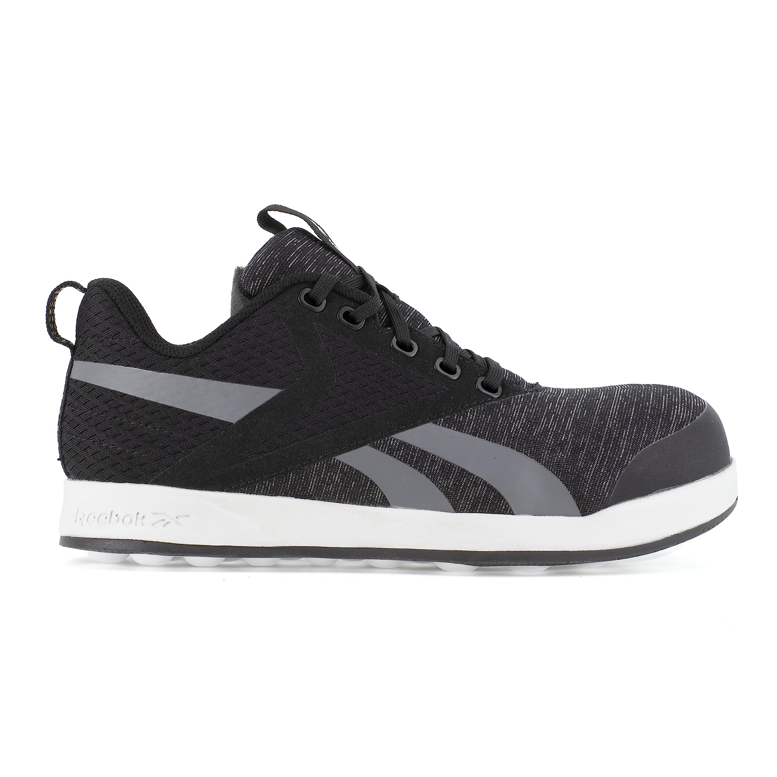 Reebok Women's Rb236 Ever Road 3.0 DMX Work Construction Oxford Shoes - Black & Grey Safety Toe - Comfortable Work Shoes for Construction, Warehouse & Industrial Workers