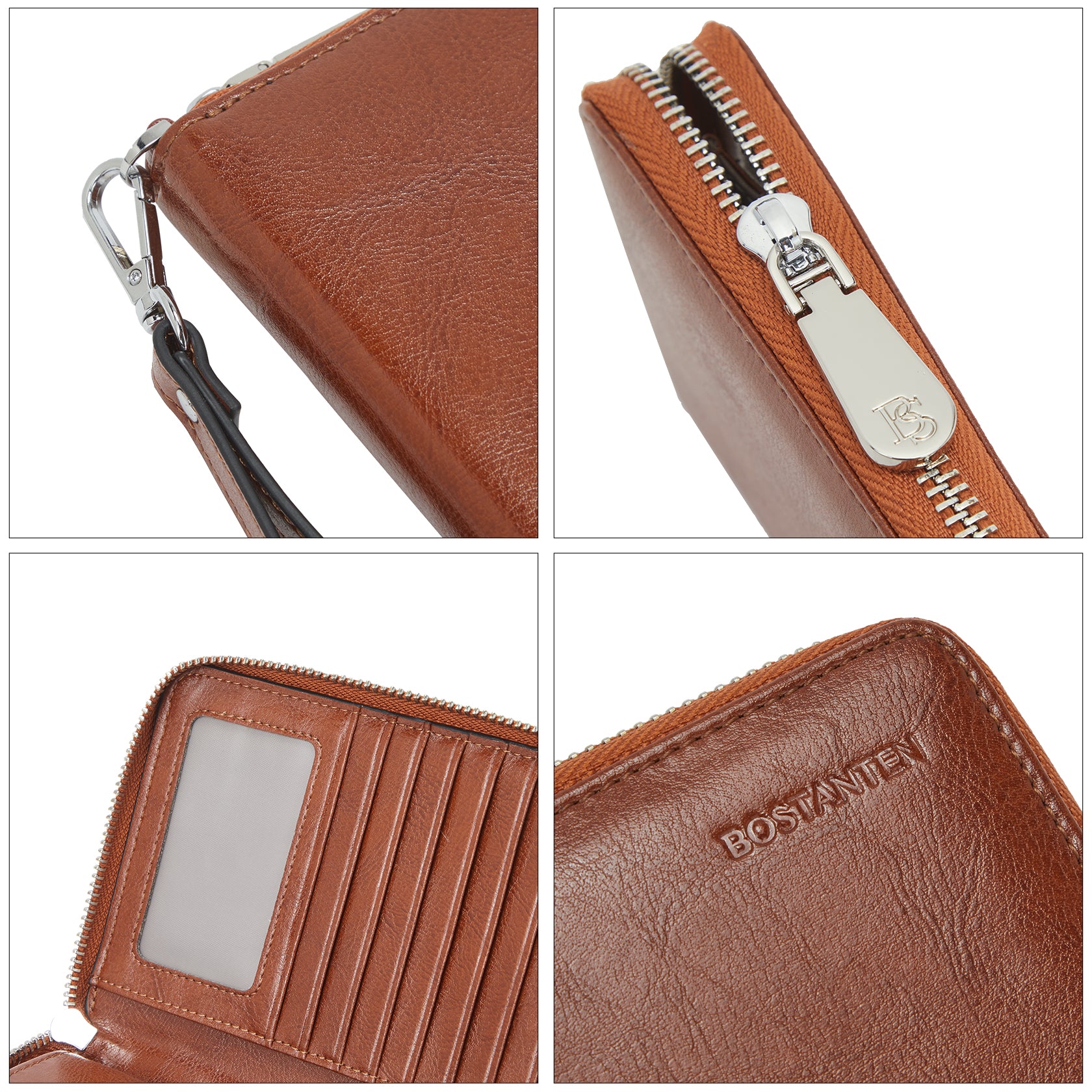 Rozenn RFID Blocking Wallets with Checkbook Holder & Zipper – Slim Leather Wallet for Women – Perfect for Travel, Business & Everyday Use