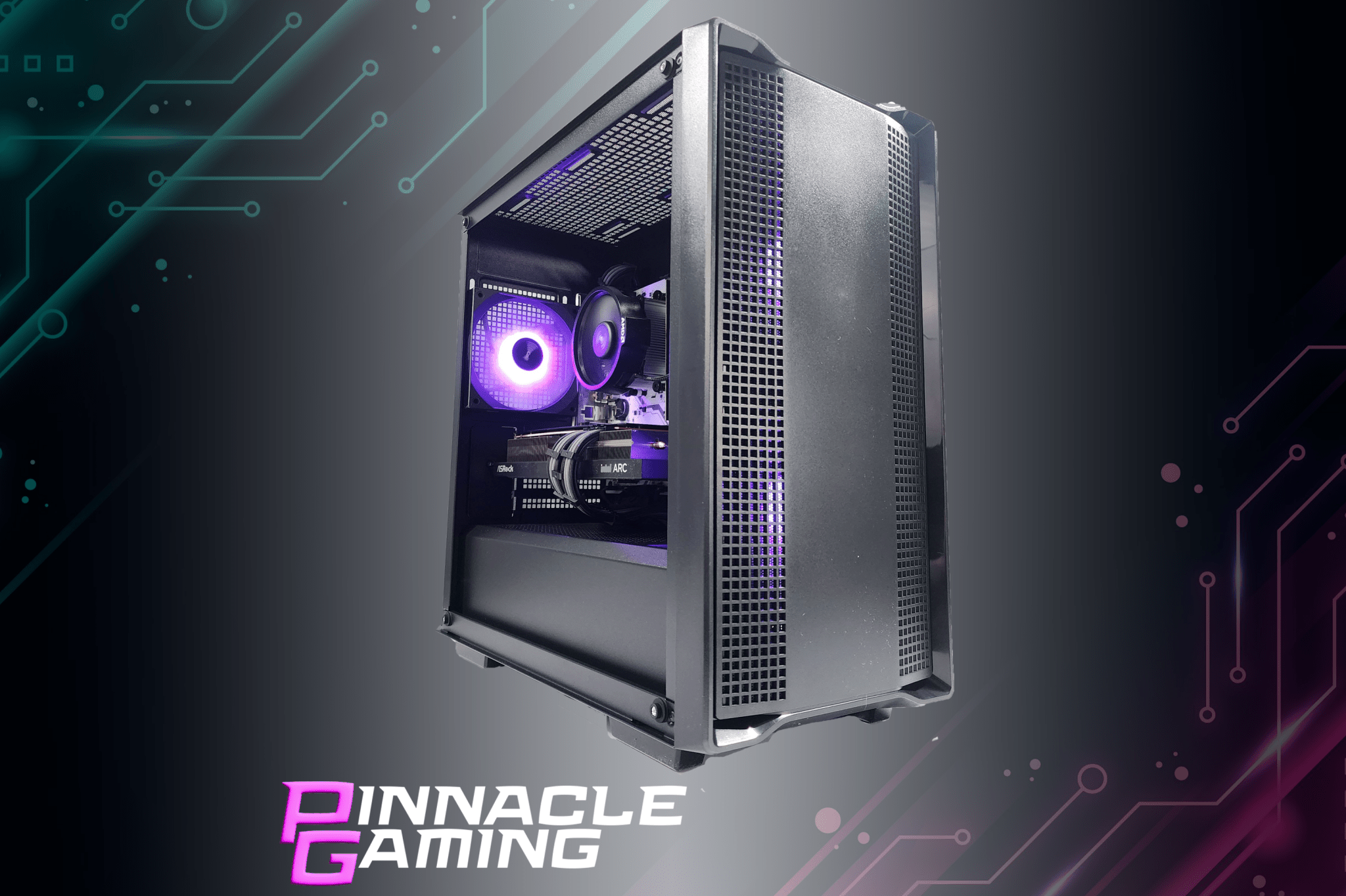Custom Gaming Desktop PC - AMD Ryzen 5, Intel ARC A580, 1TB SSD, 16GB DDR4, WiFi, Black (CC360) - Perfect for Esports, Streaming & VR Gaming