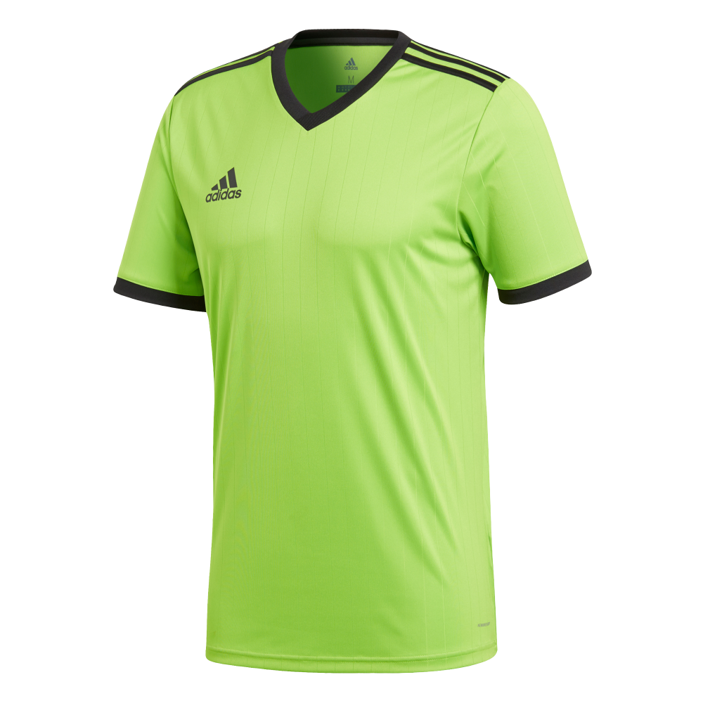 Adidas Youth Tabela 18 Soccer Jersey - Solar Green/Black - Lightweight Breathable Football Shirt for Kids - Perfect for Matches, Training & Fan Wear