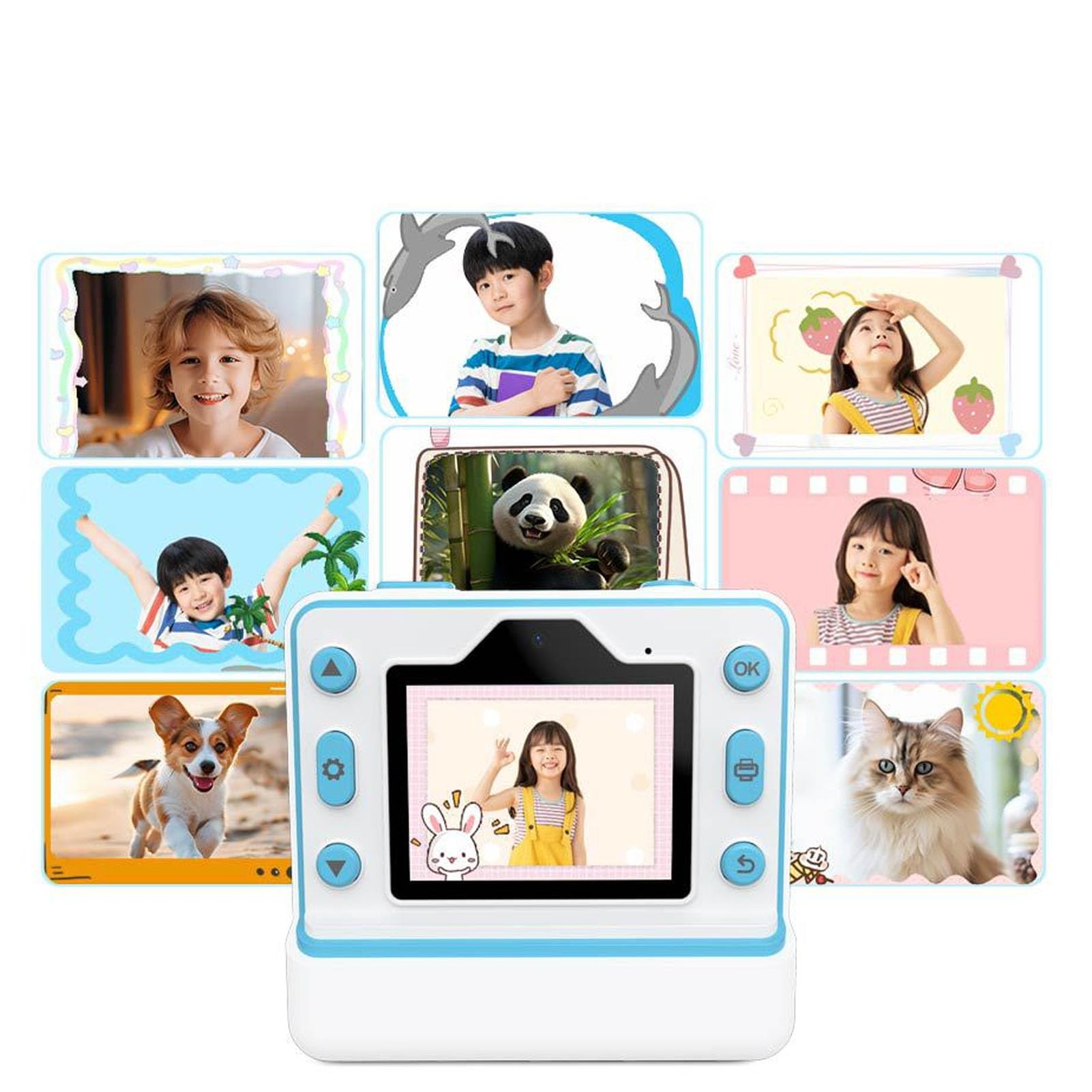 Kids Instant Print Camera - 1080P HD 48MP Digital Camera with 2.4