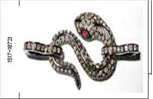 1.4ctw Boho Style Natural Pave Diamond Snake Charm - 925 Sterling Silver Connector for Jewelry Making | Perfect for Necklaces, Bracelets & DIY Jewelry Designs