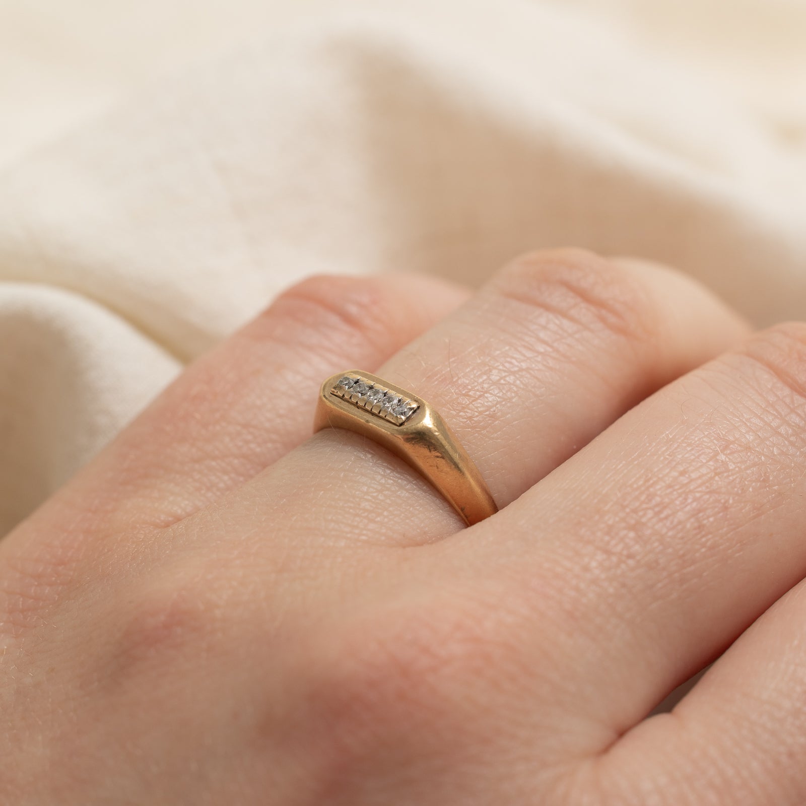 0.07ctw Five Stone Diamond Ring - Size 6 | Elegant Wedding Band, Anniversary Gift & Everyday Jewelry for Women