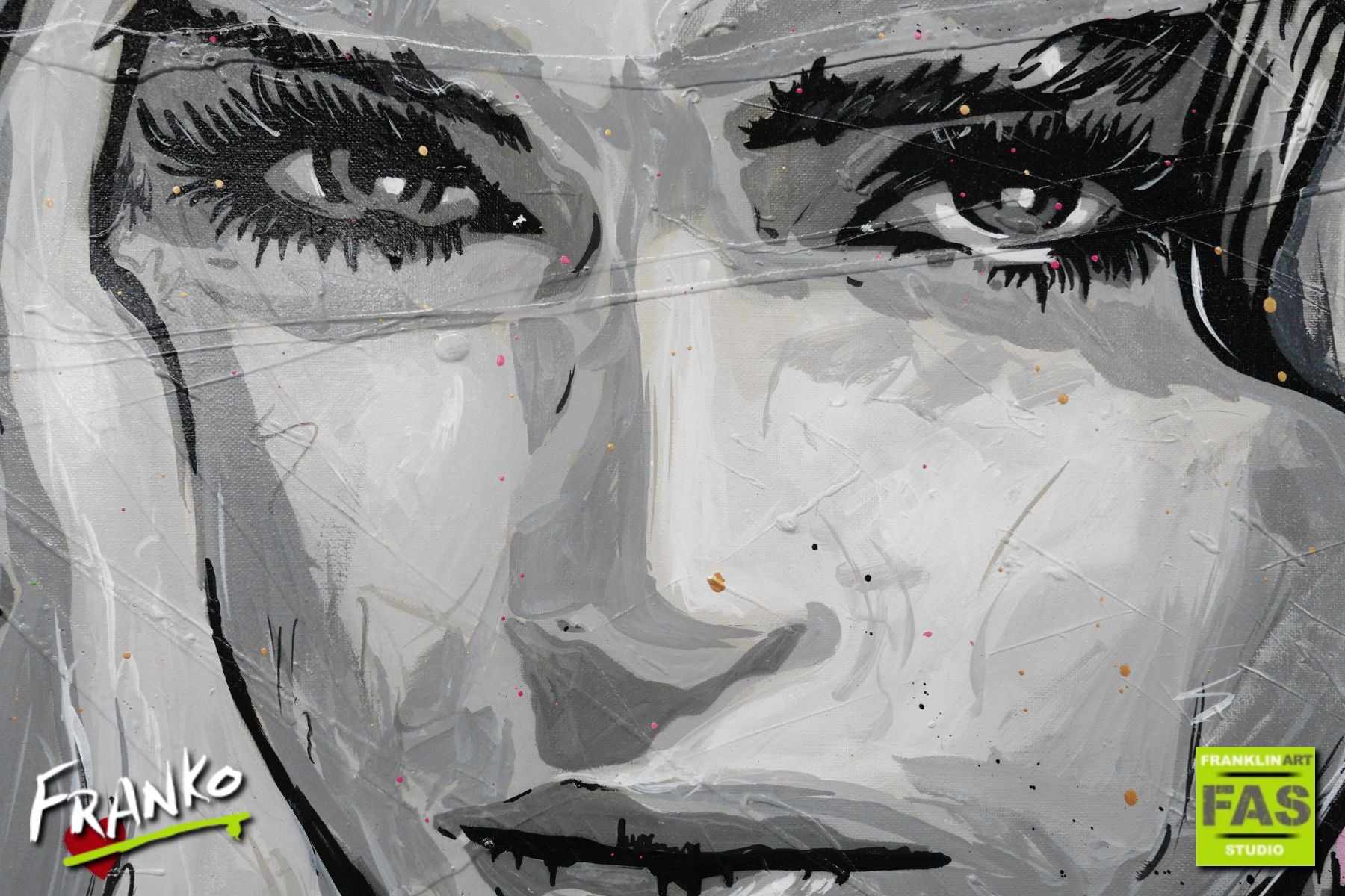 Lucky Star 190cm x 100cm Madonna Urban Pop Art Canvas Painting - Large Wall Decor for Living Room, Bedroom & Office