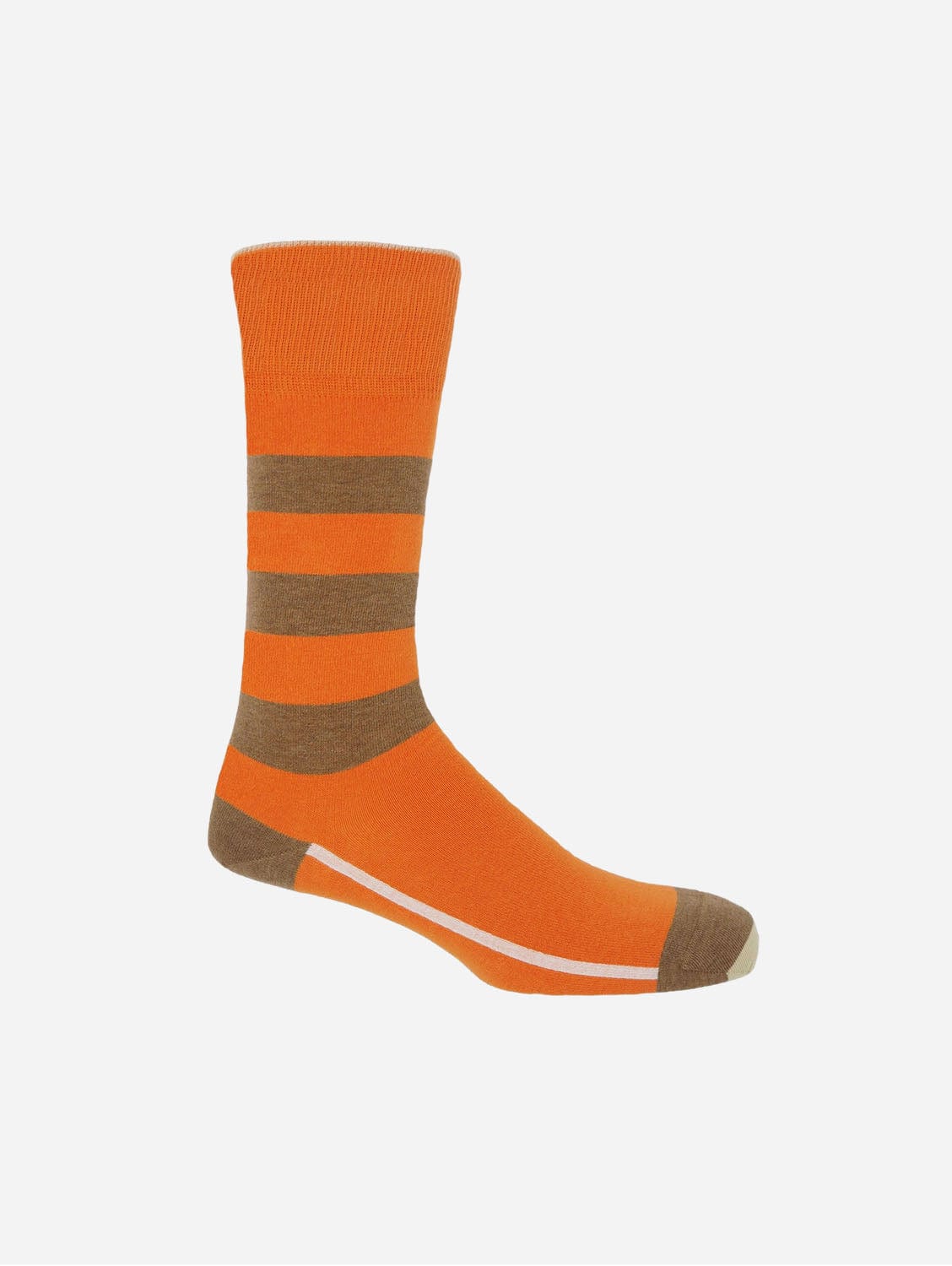 Equilibrium Men's Organic Cotton Socks - Breathable & Comfortable Ankle Socks for Running, Hiking & Daily Wear | Orange
