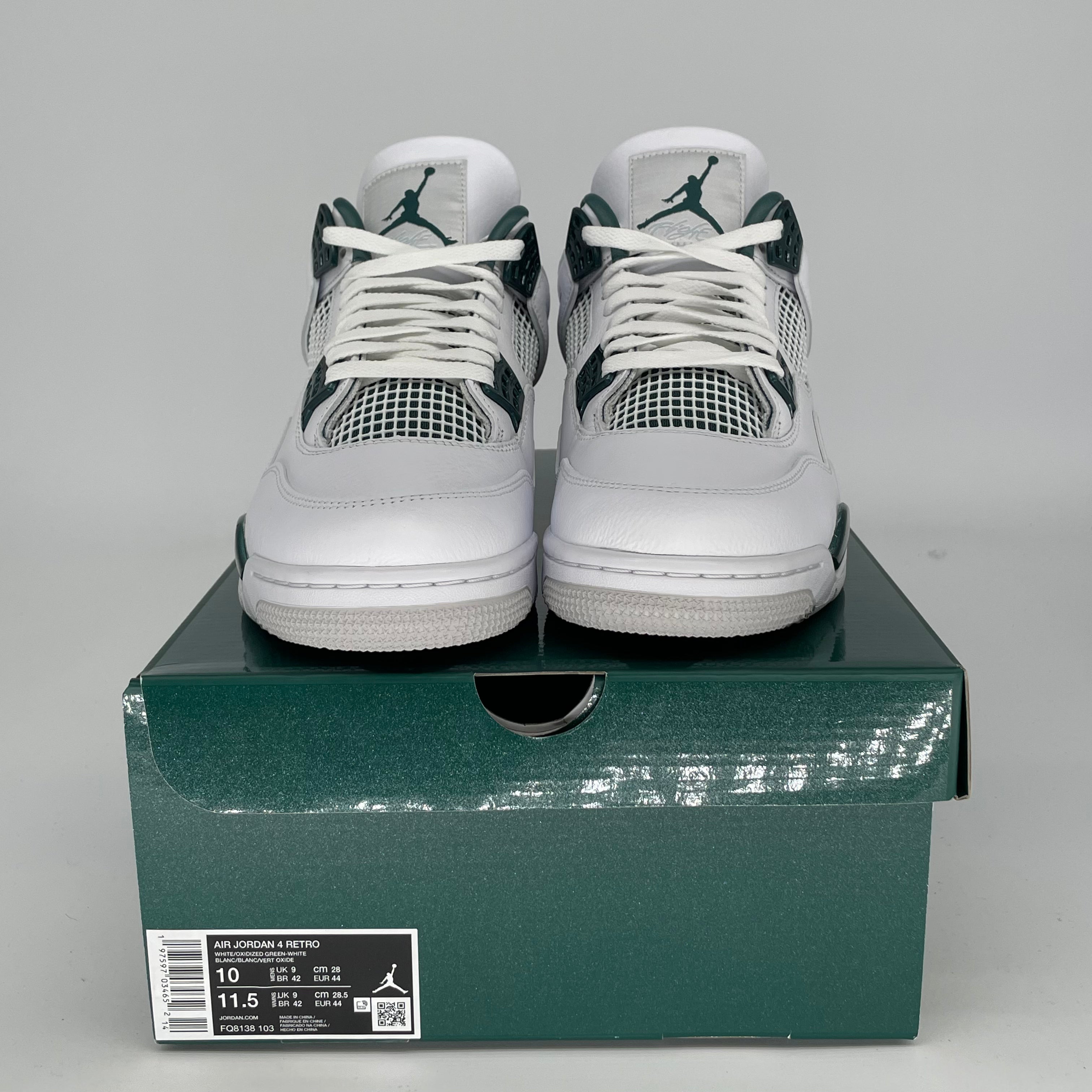 AIR JORDAN 4 OXIDIZED GREEN Men's Basketball Shoes - Size 10/11.5W (FQ8138-103) - Retro Style Sneakers for Streetwear & Casual Wear