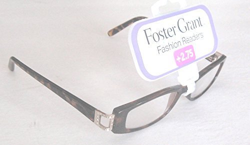 Foster Grant Fashion Readers Plastic Reading Glasses Chelsea +2.50 Strength - Lightweight & Stylish for Women & Men - Perfect for Reading, Computer Work & Daily Use