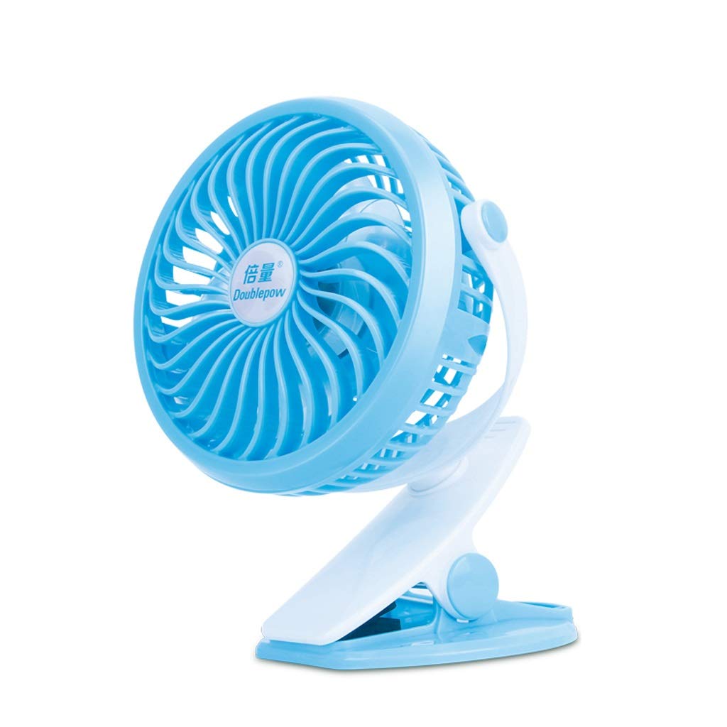 Portable USB Rechargeable Handheld Fan - Mini Clip-on Desk Fan with Silent Operation for Office, Study & Travel (Blue) | Personal Cooling Fan for Students, Home & Outdoor Use