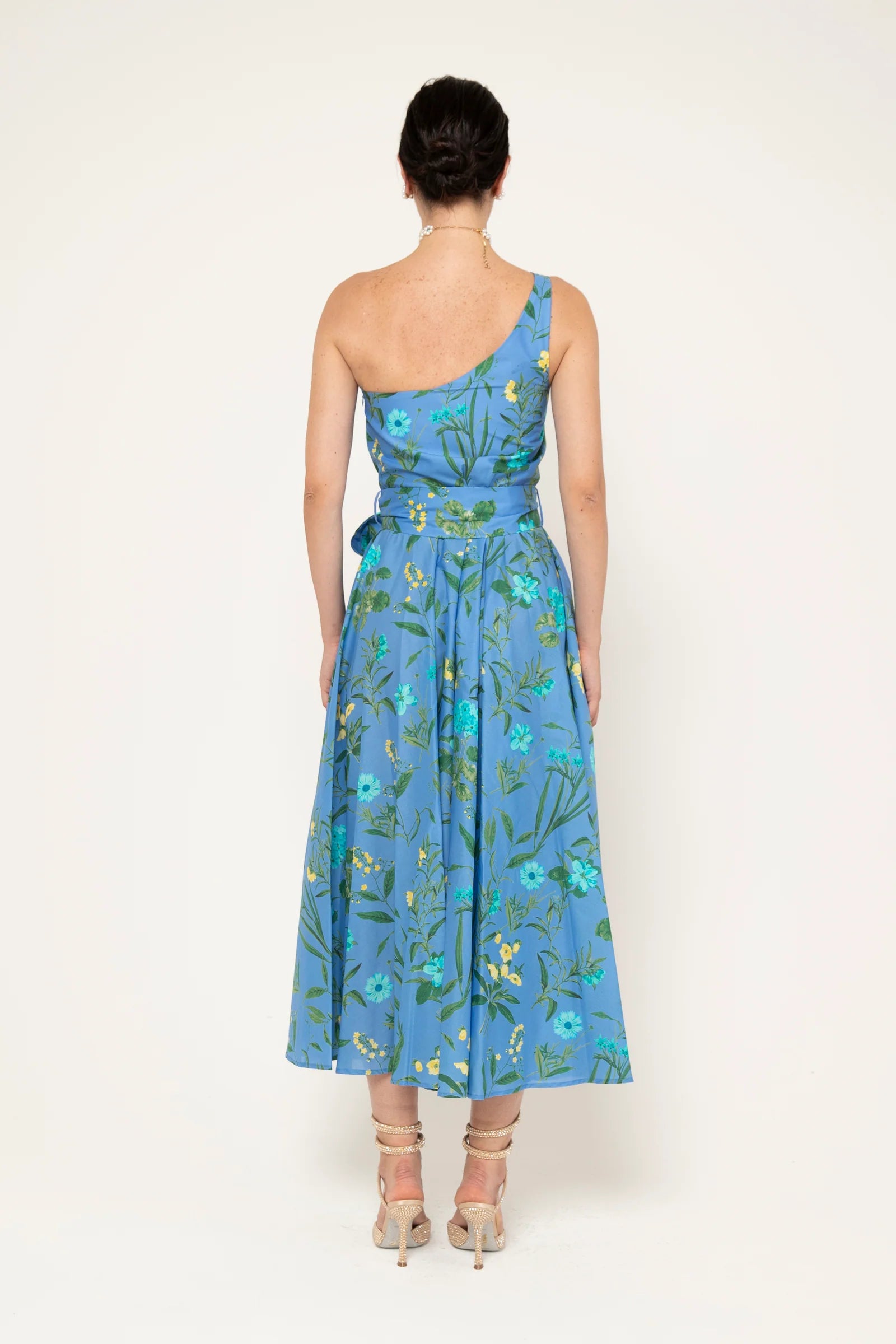 Elegant Azzurro Blue Curry Dress for Women - Perfect for Summer Parties, Weddings & Special Occasions