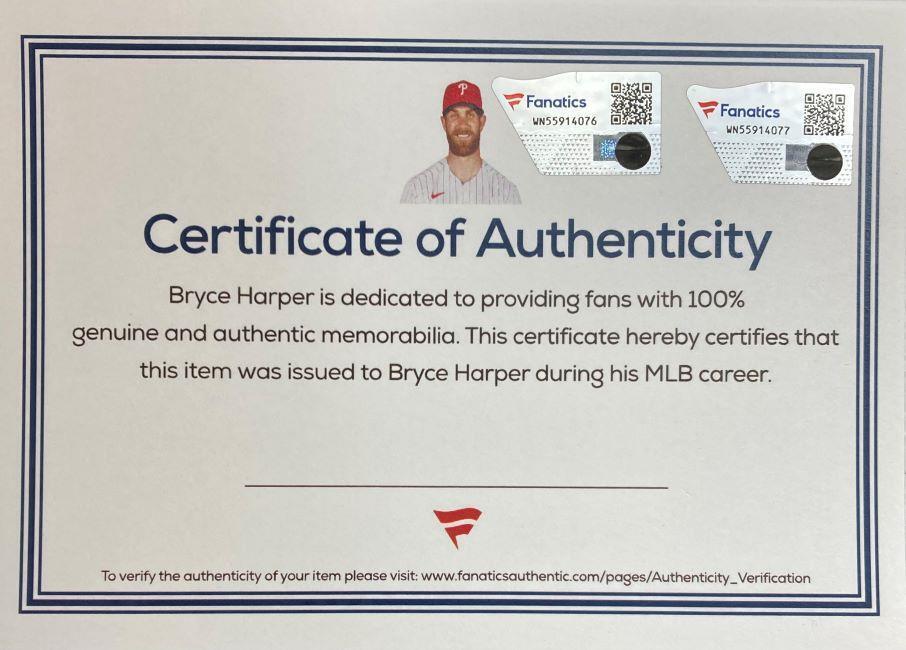 Bryce Harper Autographed Game-Issued Philadelphia Phillies Under Armour Cleats - Pair - Fanatics Certified - Perfect for Collectors and Baseball Fans