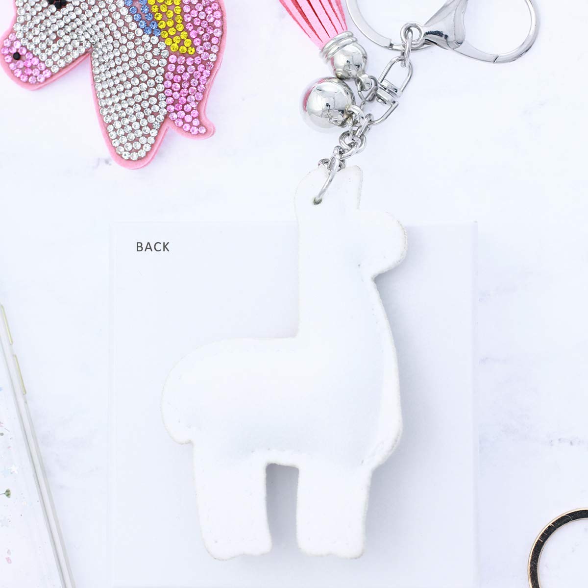 Sparkling NTLX Key Chain Bag Charm - Cute & Stylish Purse Accessory for Women, Luggage, Suitcases, Diaper Bags & Keys - Gift Box Included - Perfect for Travel, Gifts & Everyday Use